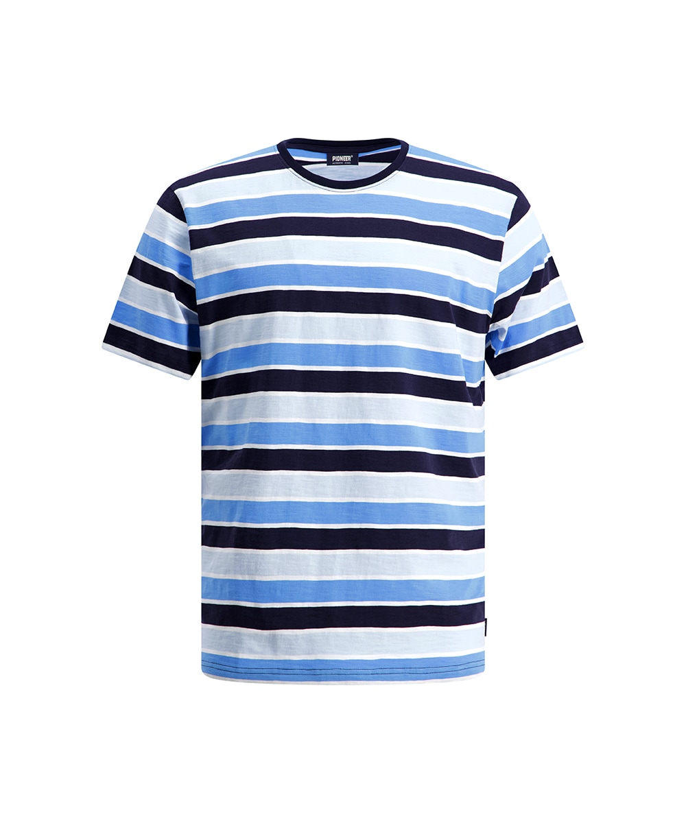 Pioneer Authentic Jeans T-Shirt mit Streifen Muster