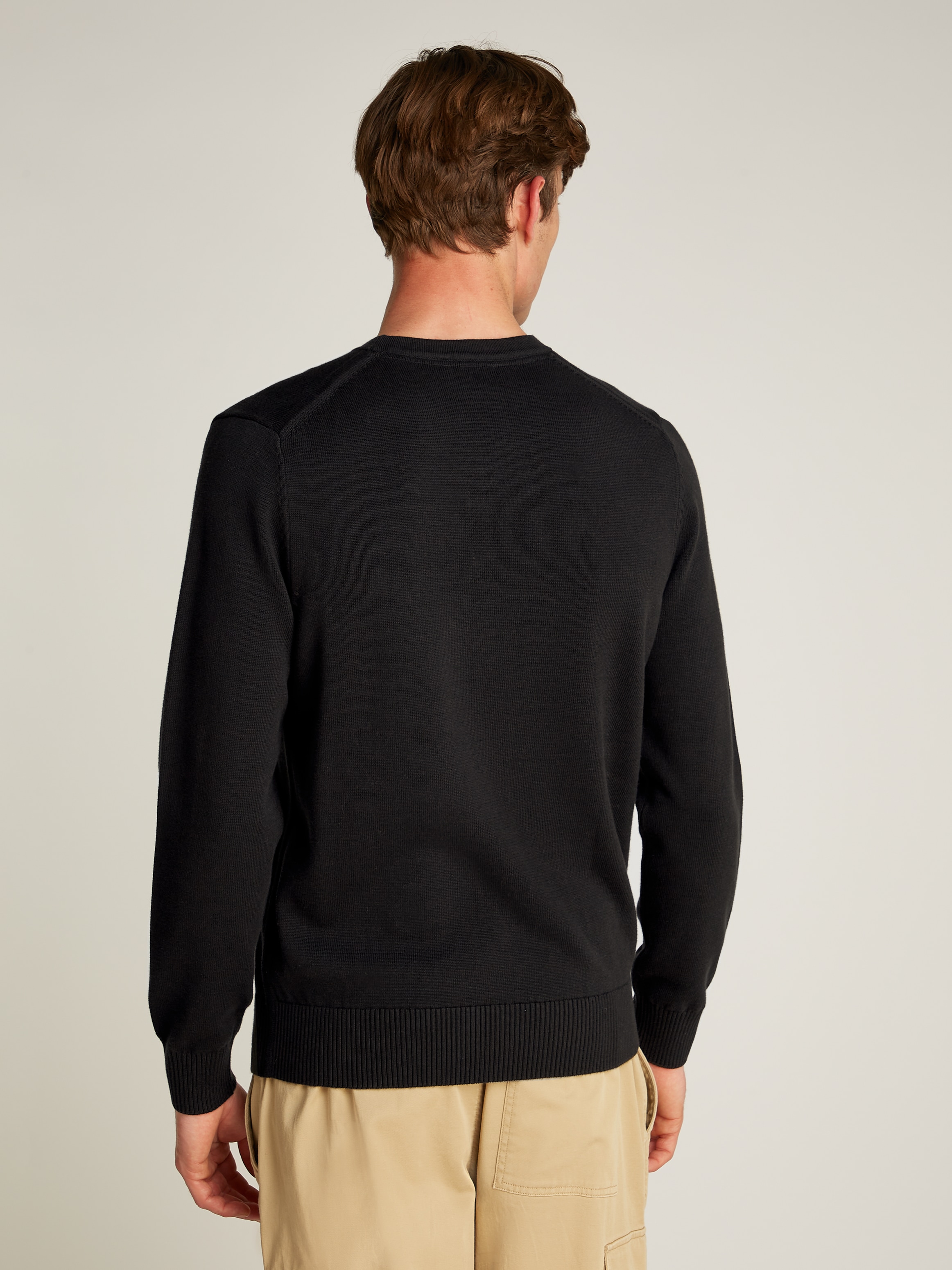 Calvin Klein Jeans Rundhalspullover »MODERN CREW NECK SWEATER«, Logodruck, Rundhals