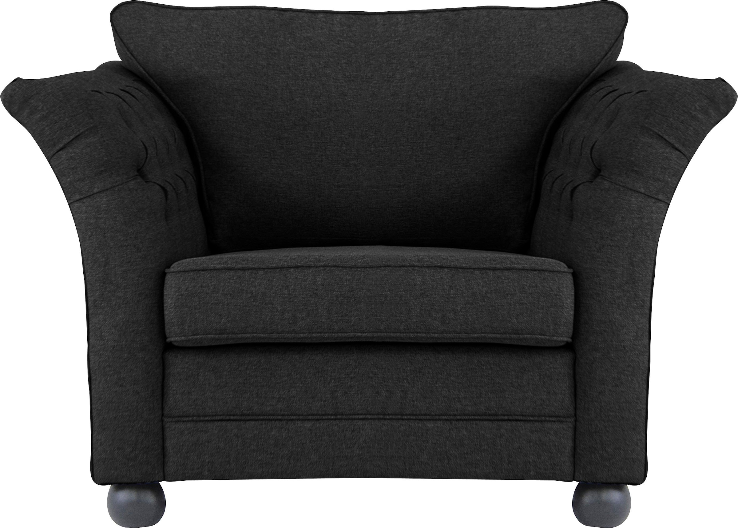 Home affaire Sessel »Pajero« mit Knopfheftung an den Armlehn-Innenseiten, Keder,