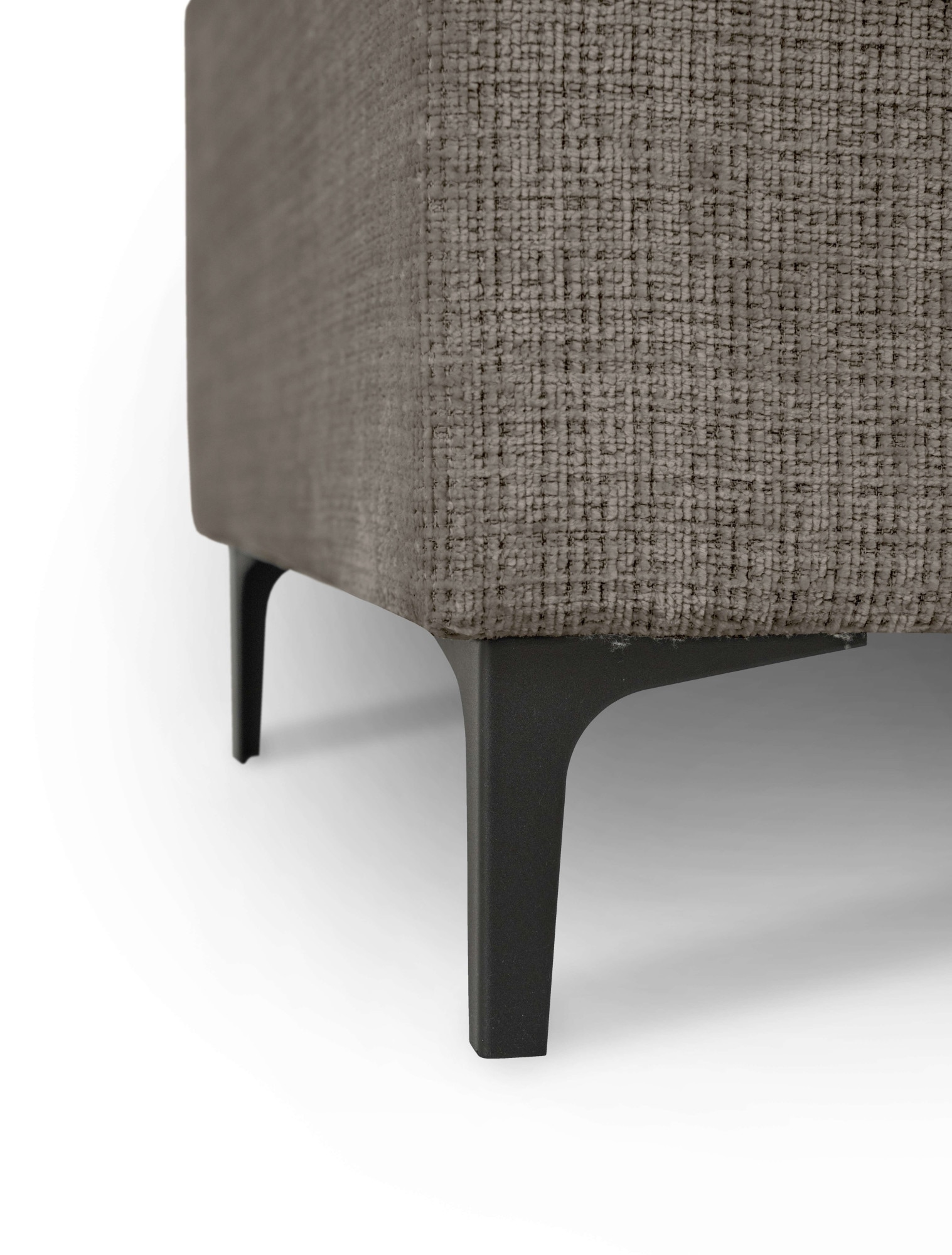 Places of Style 3-Sitzer »3er Sofa Oland, Struktur, Flachgewebe, Luxus-Microfaser, Boucle«, 224 cm, Wellenunterfederung, Skandi-Design, Metallfüße