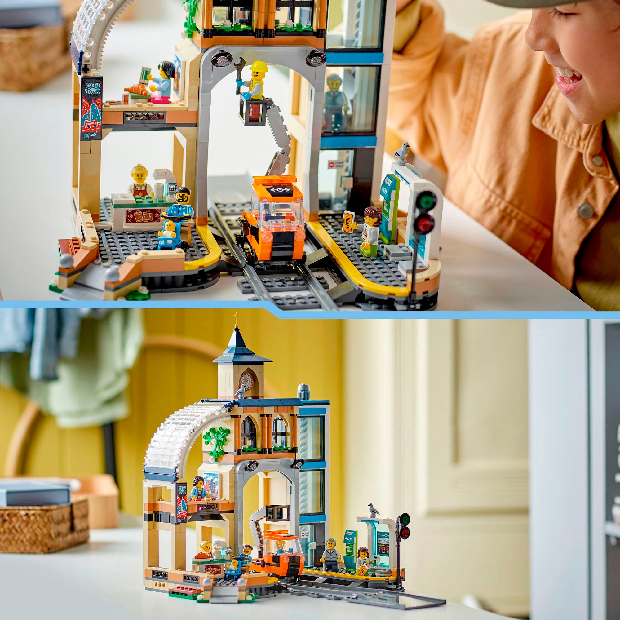 LEGO® Konstruktionsspielsteine »Hauptbahnhof (60469), LEGO City«, (752 St.), Made in Europe