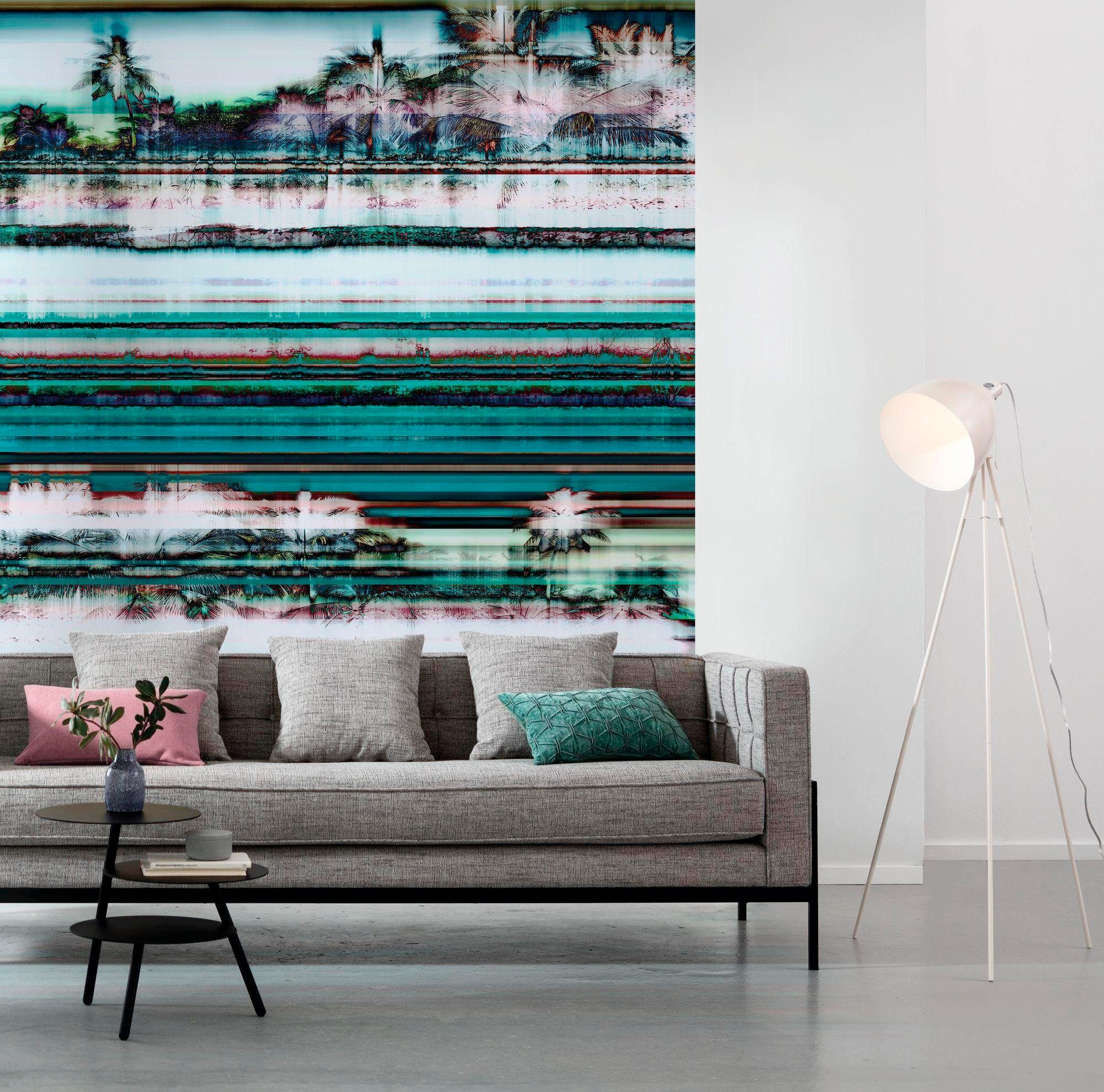 Komar Vliestapete »Digitaldruck Vlies - Miami Radio - Größe 200 x 250 cm«, bedruckt, Wohnzimmer, Schlafzimmer