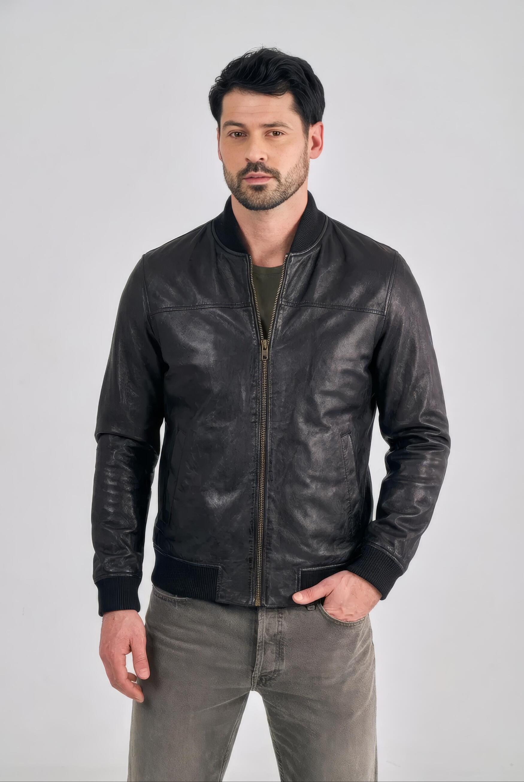 Freaky Nation Lederjacke »Clark-FN«