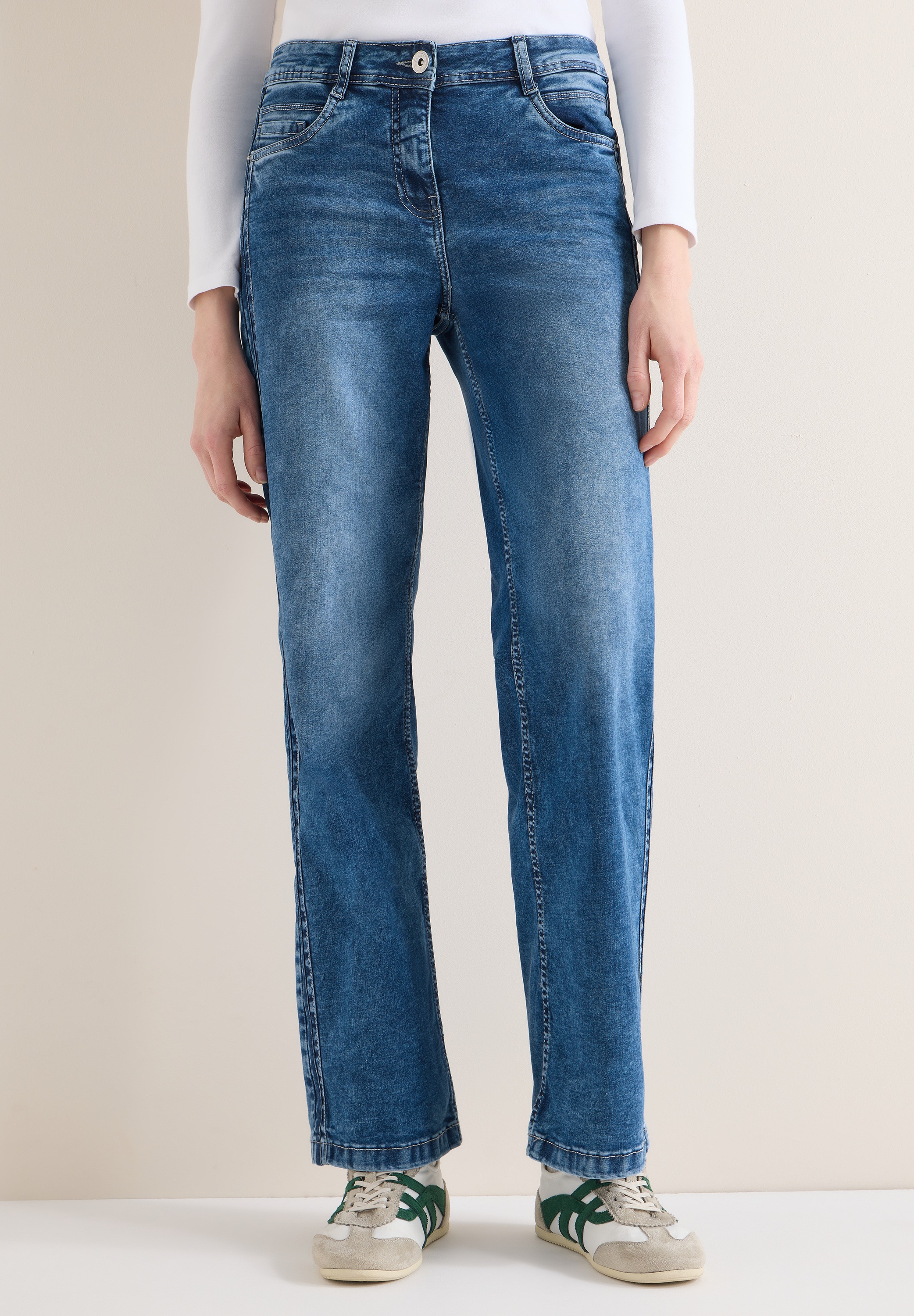 STREET ONE Loose-fit-Jeans High Waist günstig online kaufen