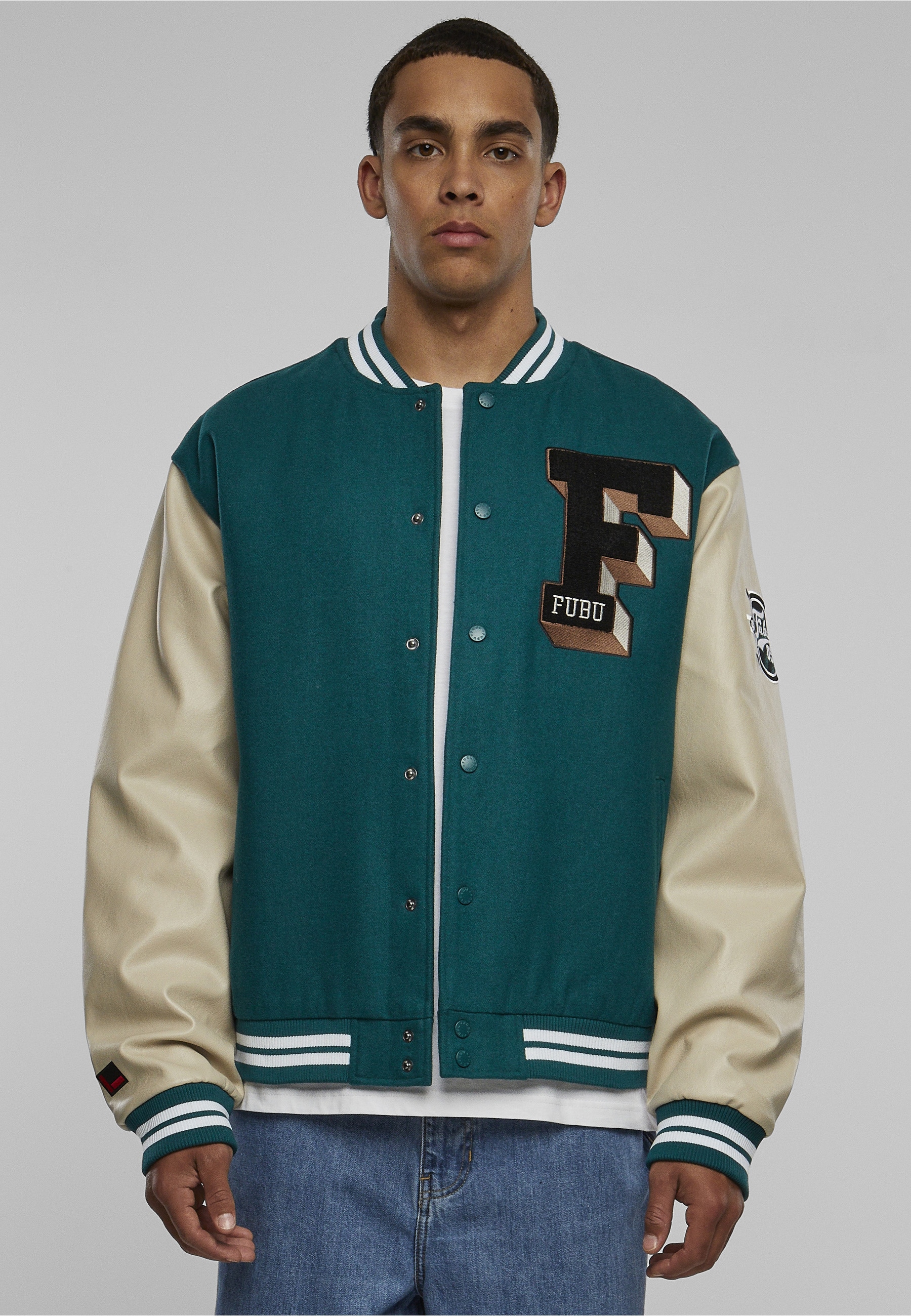 Fubu Bomberjacke »Fubu Herren FM233-009-2 FUBU College Varsity Jacket« 1 Stk. tlg. ohne Kapuze