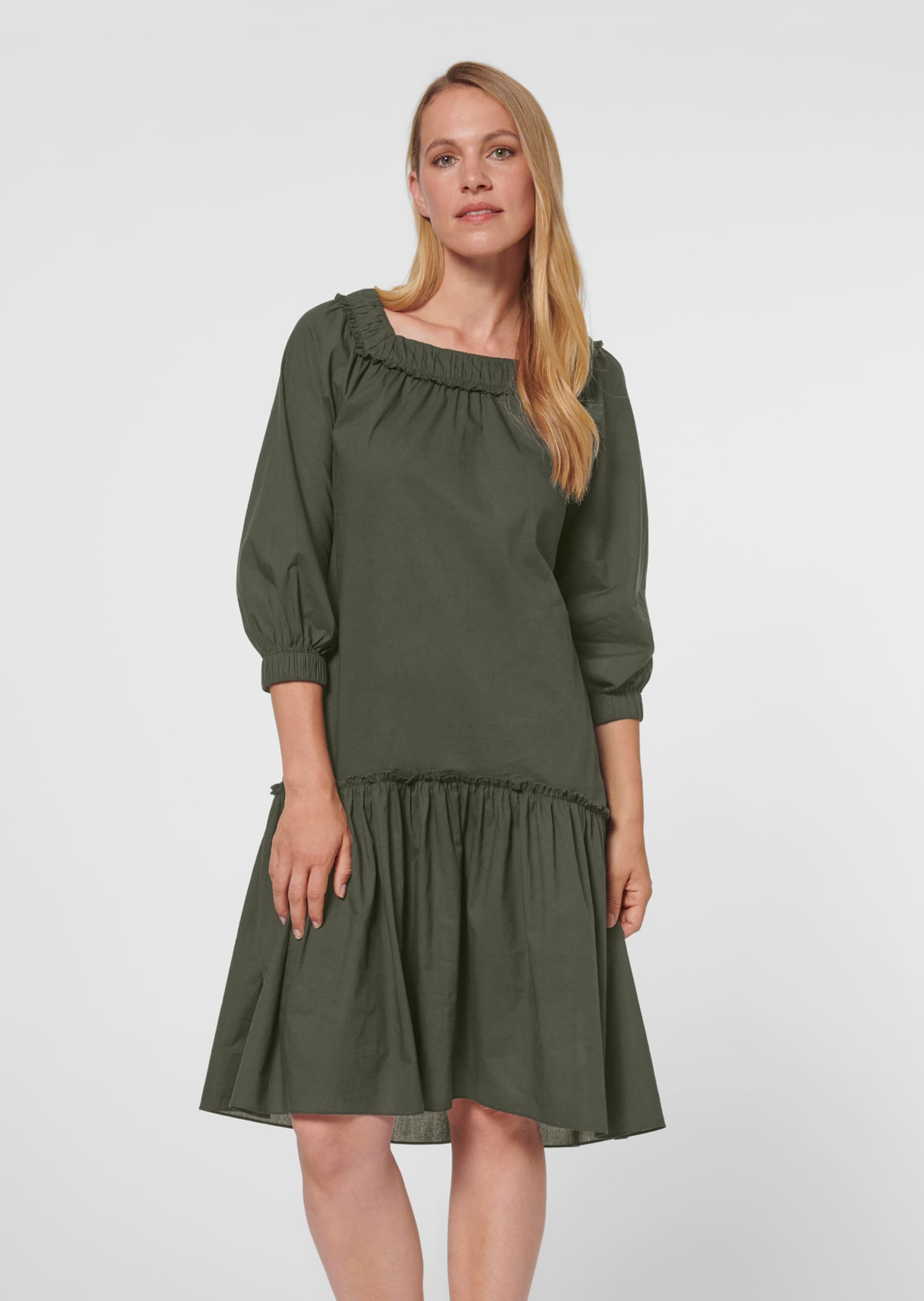MADELEINE Sommerkleid »Kleid Kleid mit 3/4-Ärmeln und Volant«