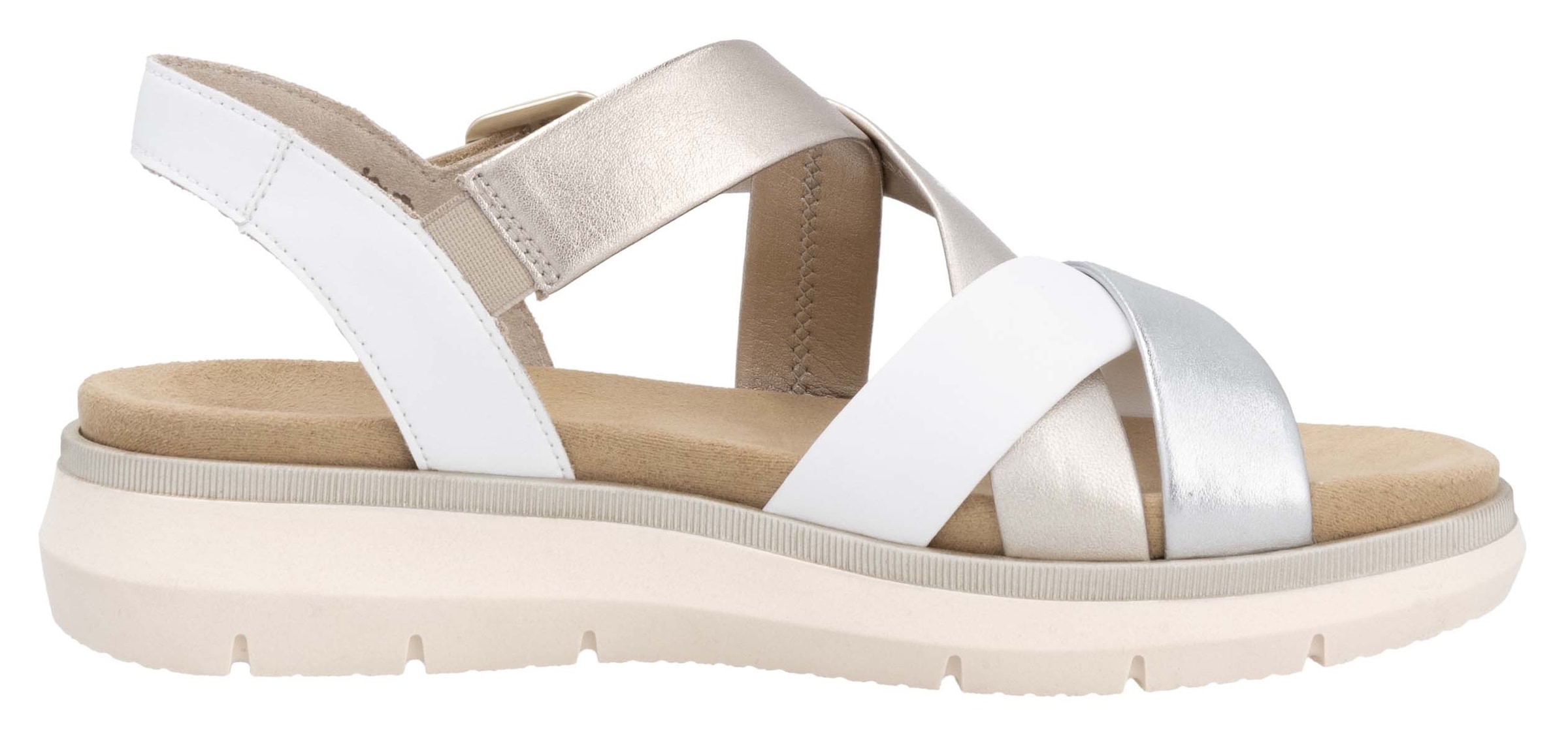 Remonte Riemchensandale »Elisabeth Hurley-Collection«, Keilabsatz, Sommerschuh, Sandalette mit Kreuzbandage