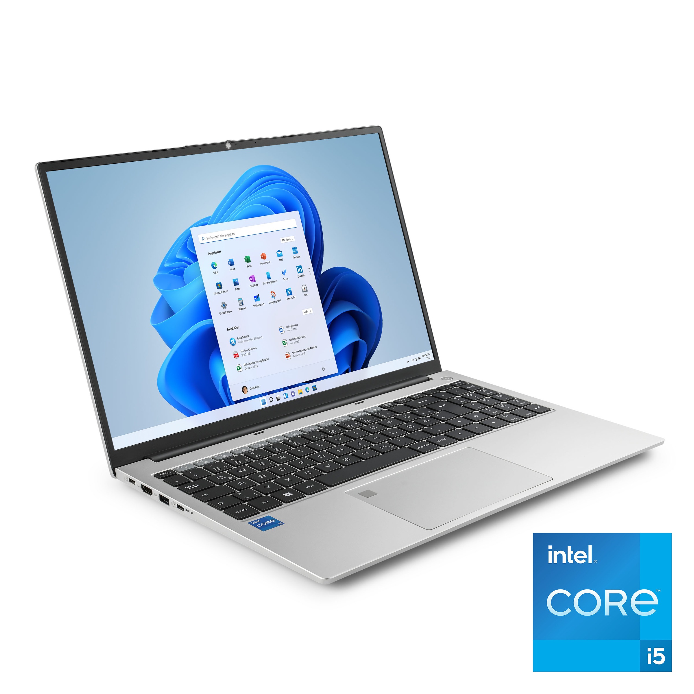 "CSL Notebook ""R'Evolve C16"", silber, 16 GB RAM 2.000 GB SSD, Core i5, Microsoft Windows 11 Home (64 Bit), Notebooks"