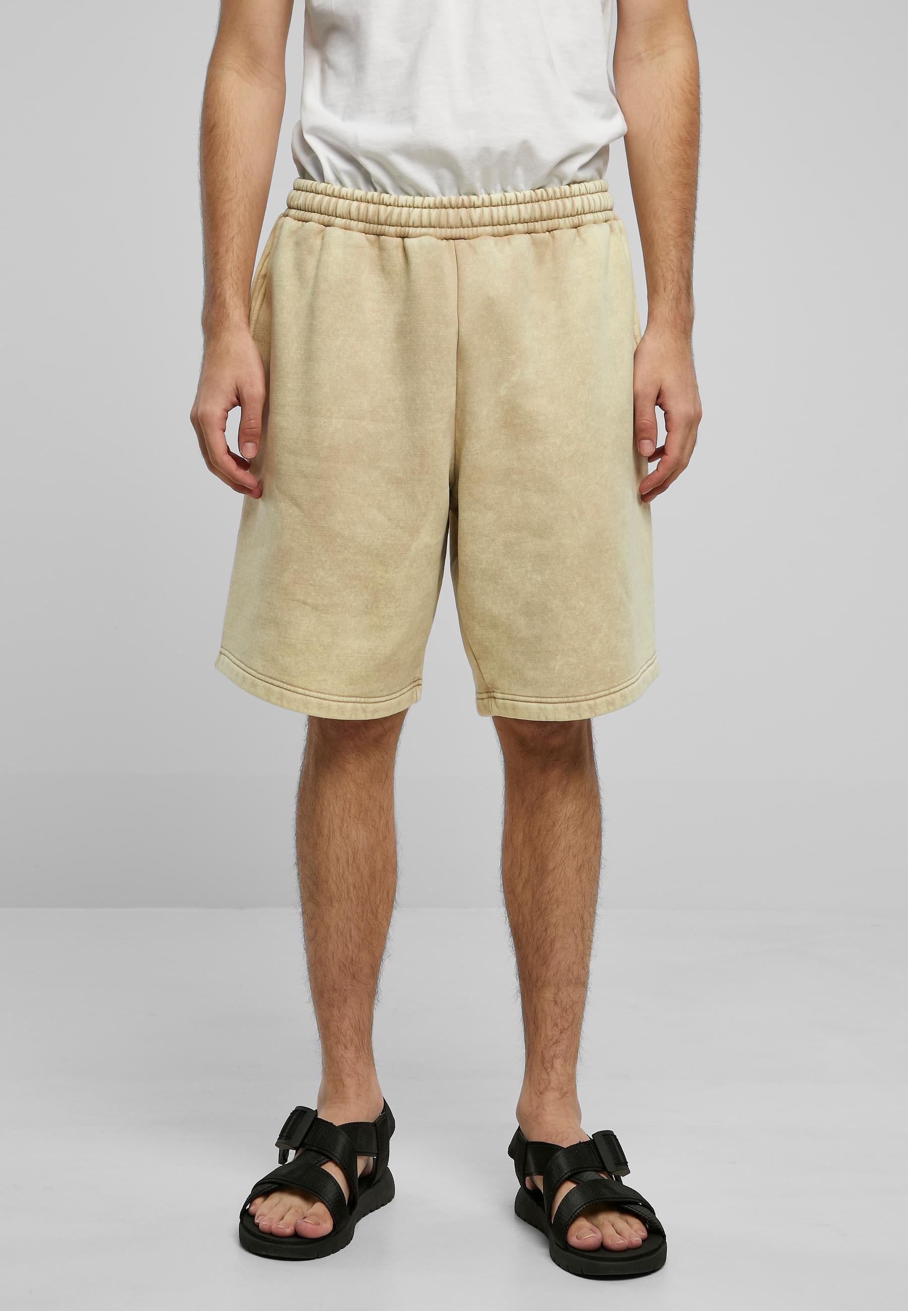 URBAN CLASSICS Sweatshorts »Urban Classics Herren Heavy Stone Washed Sweat Shorts«, (1 tlg.)