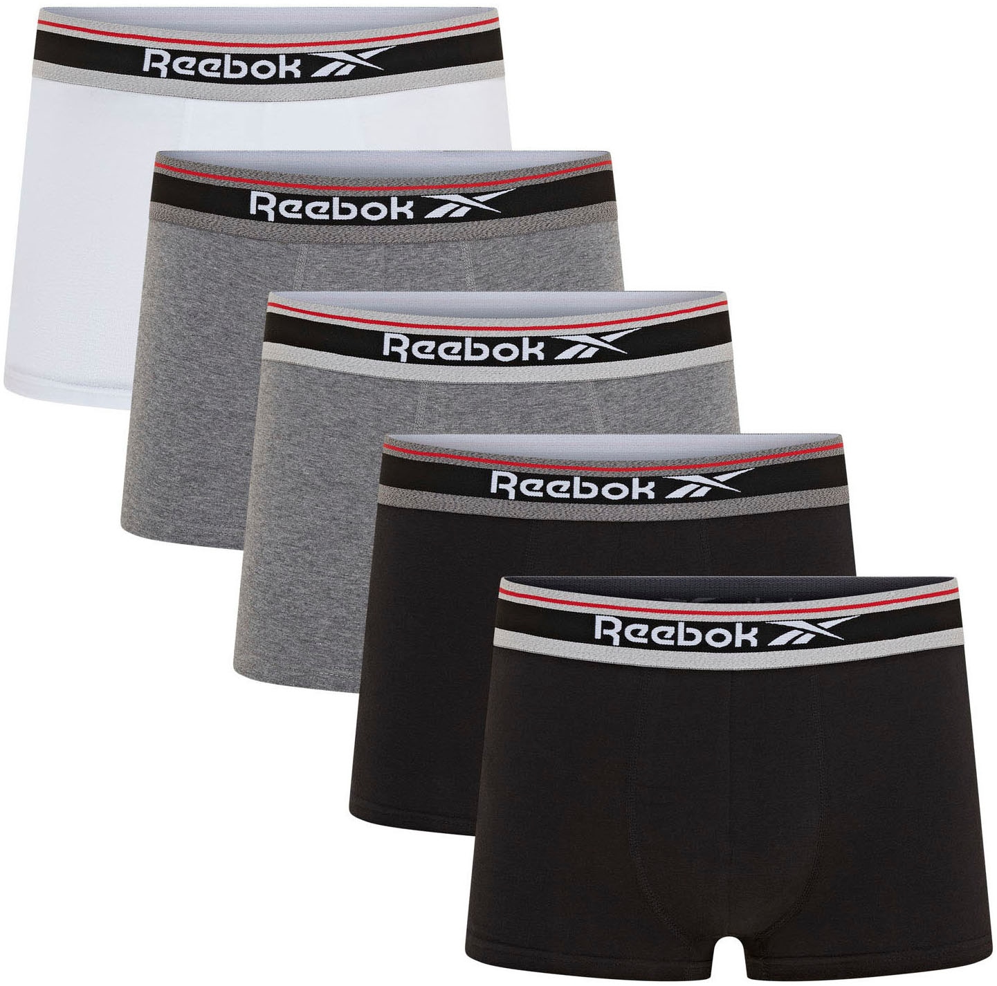 Reebok Boxer "JAY", basic, bequem, weich, mit Logo, breiter Bund, Baumwollm günstig online kaufen