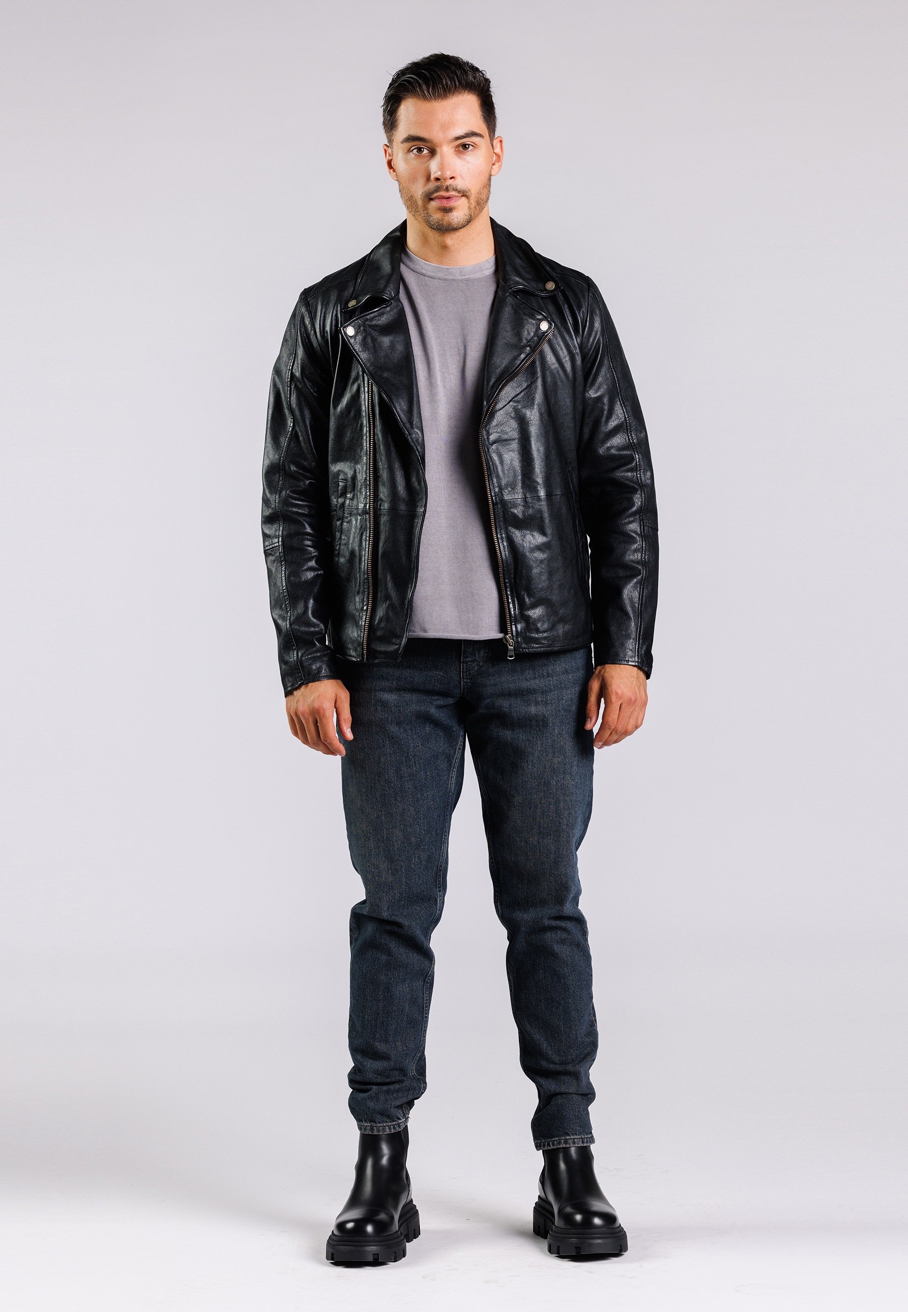 Freaky Nation Lederjacke "Race Man-FN" günstig online kaufen