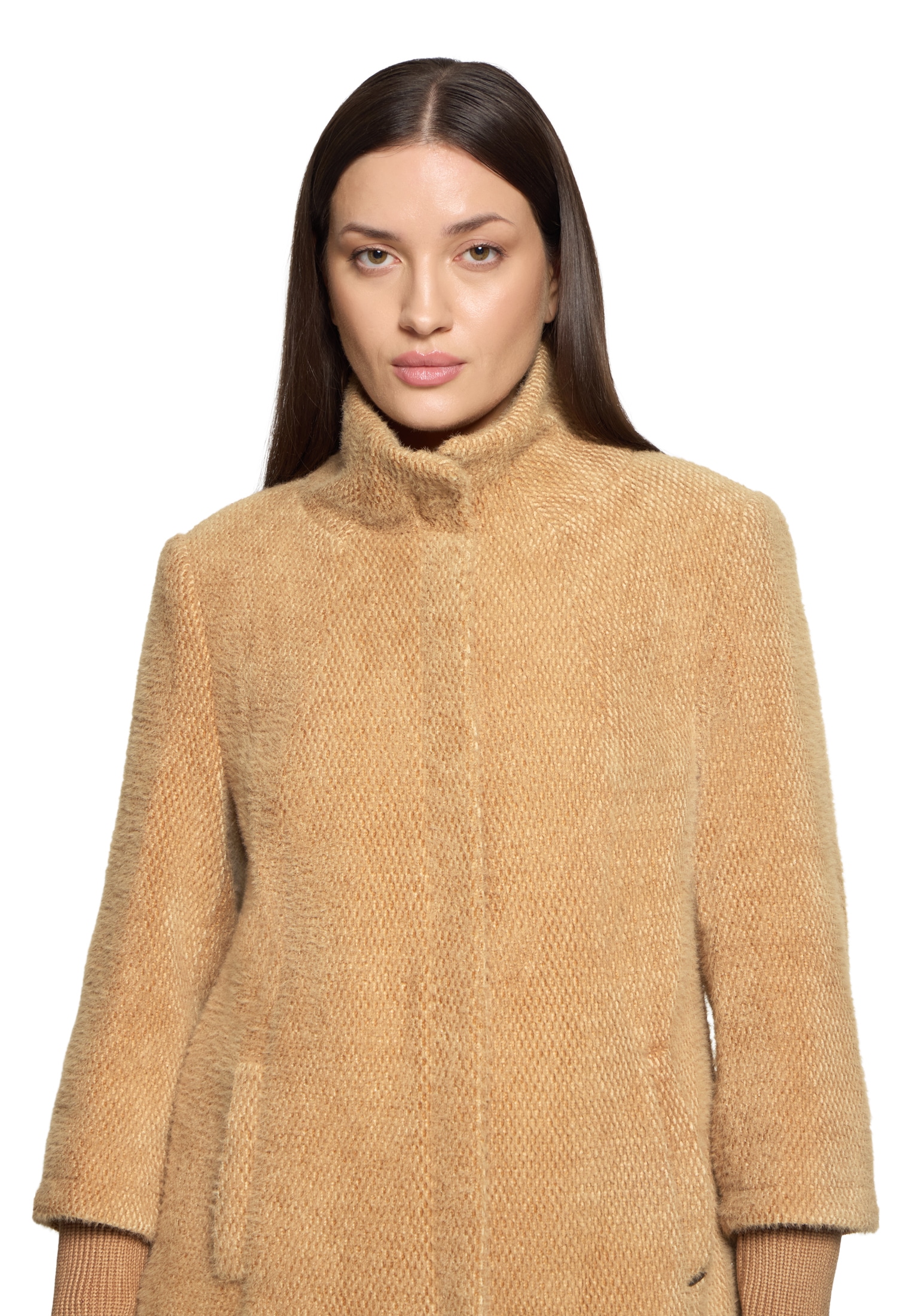 Betty&Co Fellimitatjacke »Damen Kuscheljacke mit Rippbündchen«