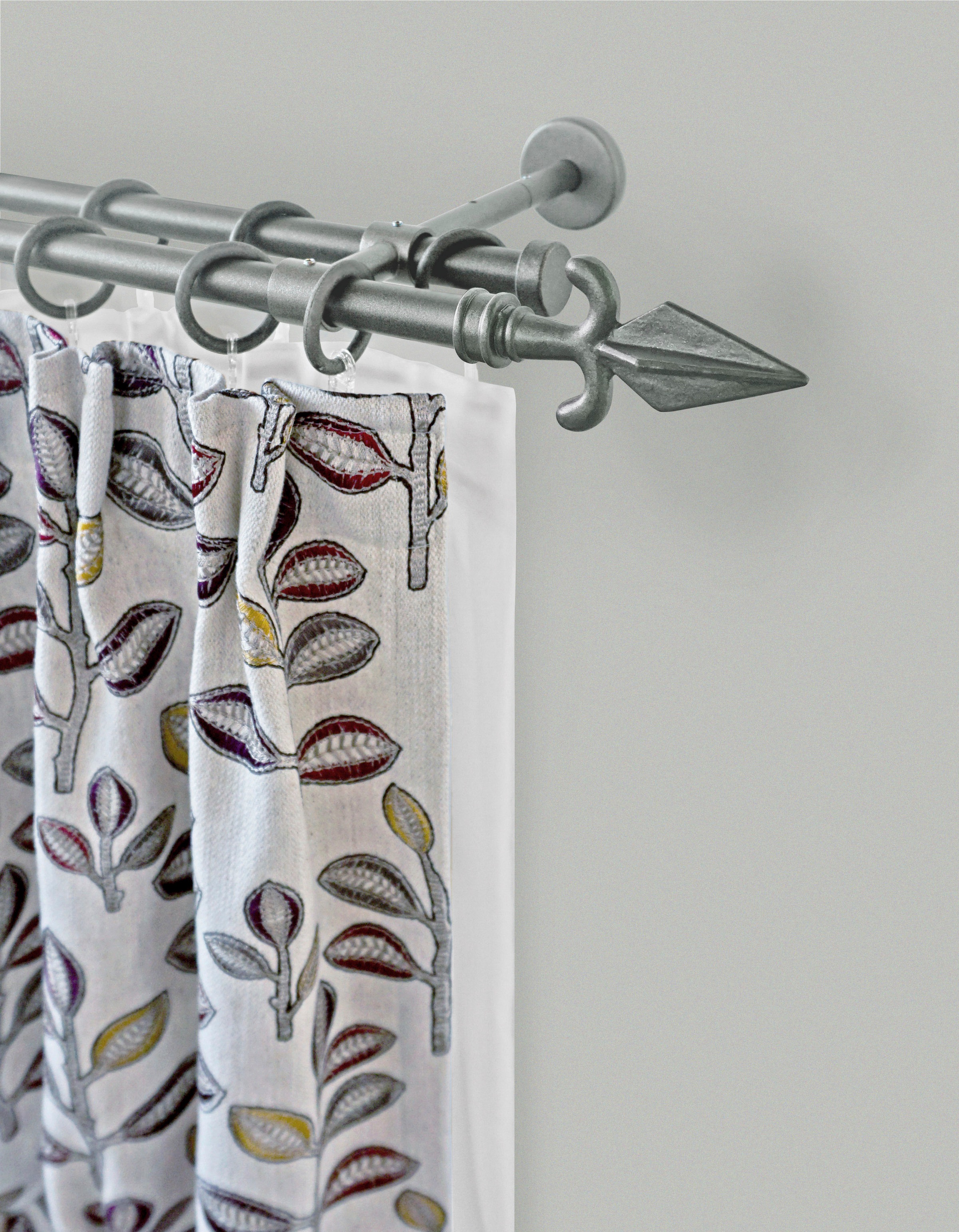 GARESA Gardinenstange "RUSTIKA" Ø 16 mm 2 läufig-läufig Wunschmaßlänge rust günstig online kaufen