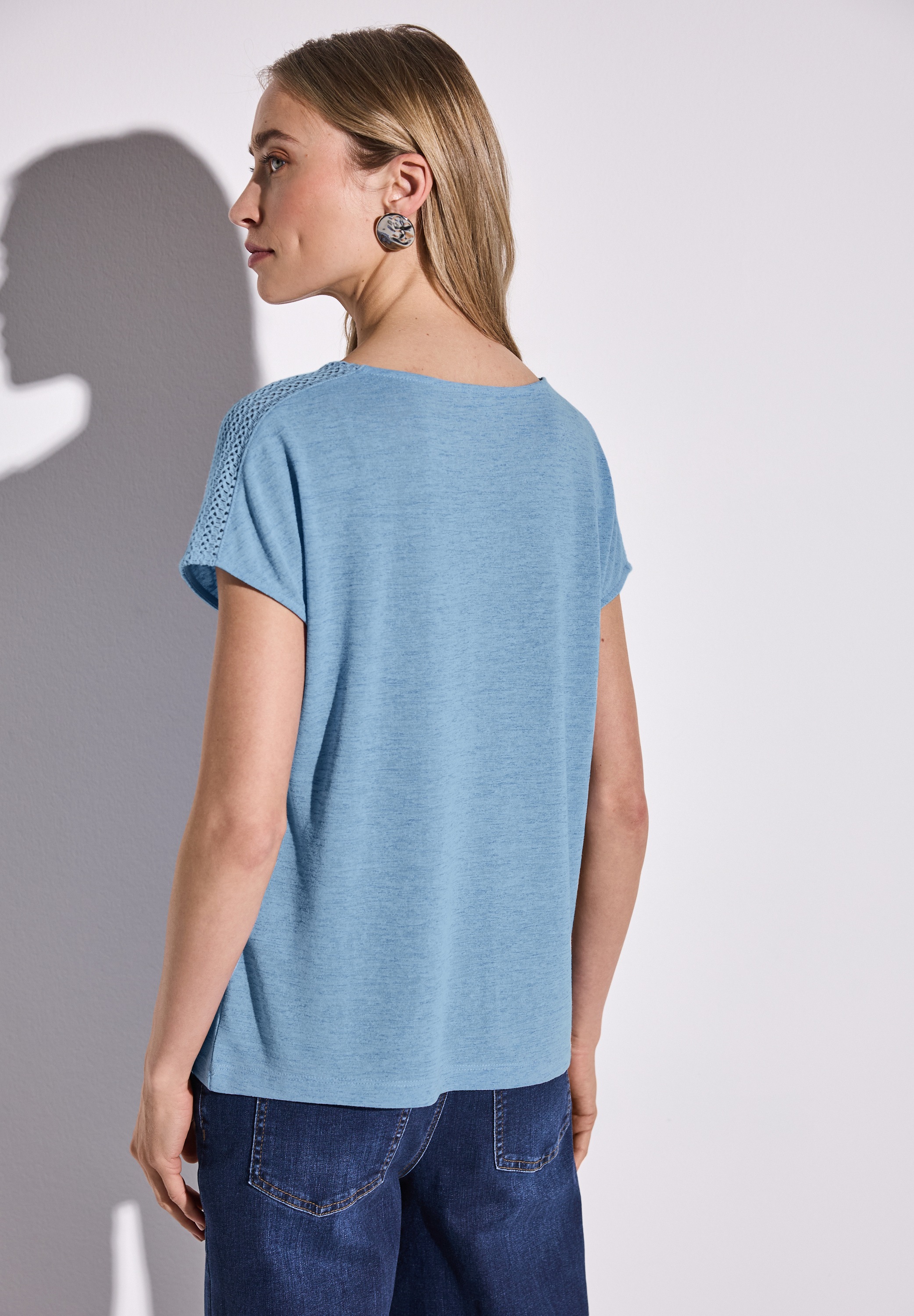 STREET ONE T-Shirt, mit U-Boot-Ausschnitt