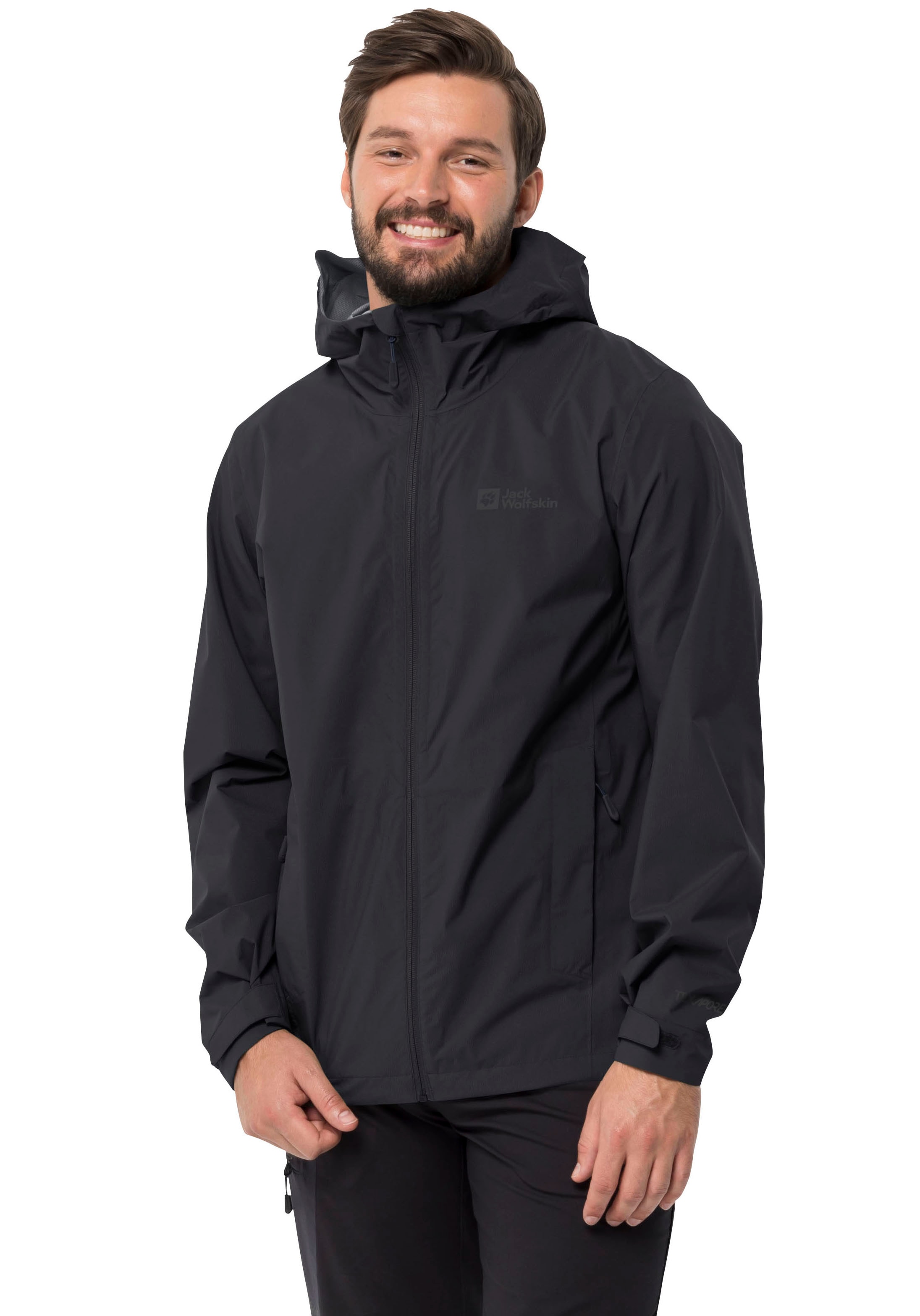 Jack Wolfskin Funktionsjacke "ELSBERG 2.5L JKT M", mit Kapuze, wasserdicht, winddicht, atmungsaktiv