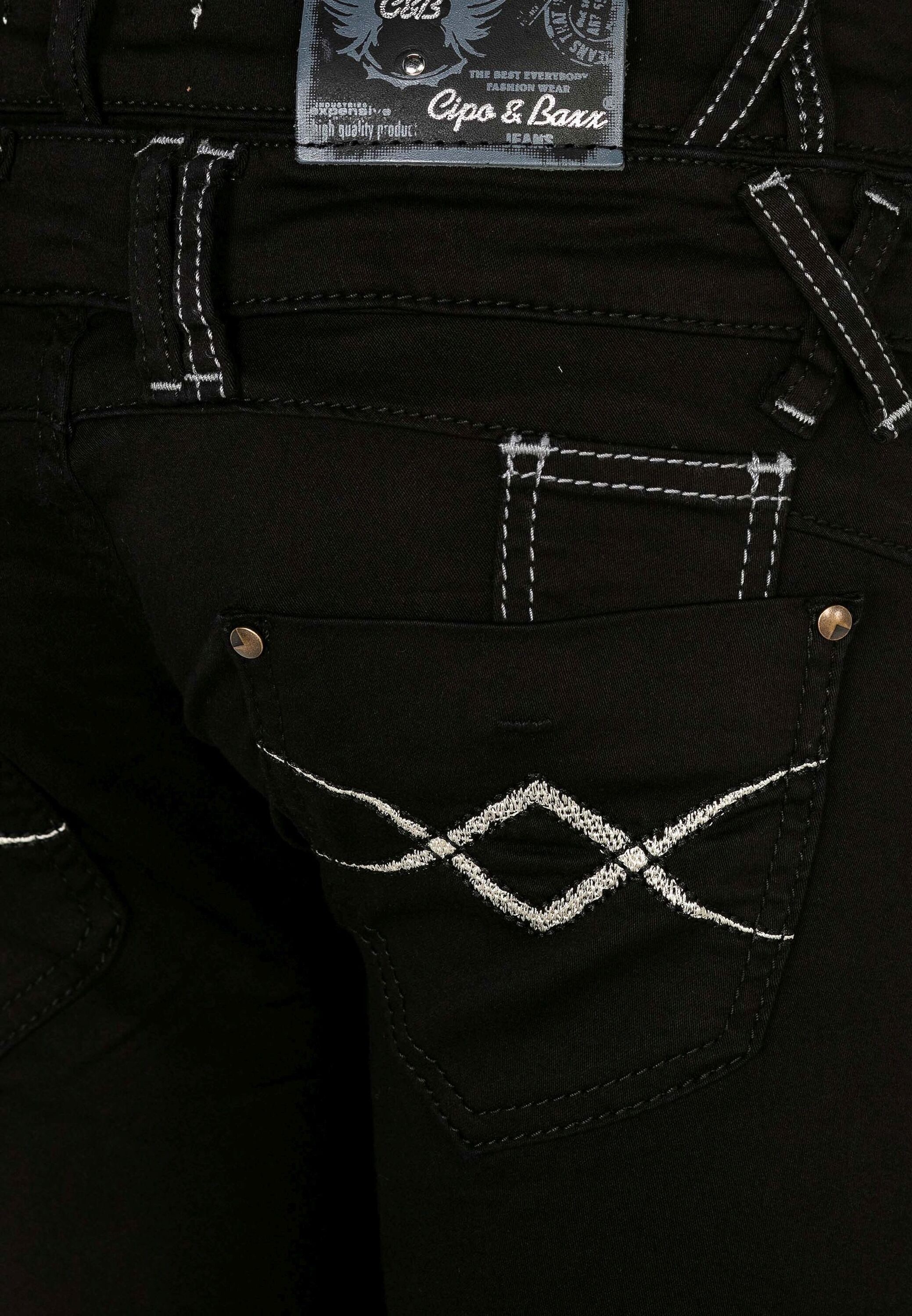 Cipo & Baxx Slim-fit-Jeans »Jeans«, mit doppeltem Bund, WD228