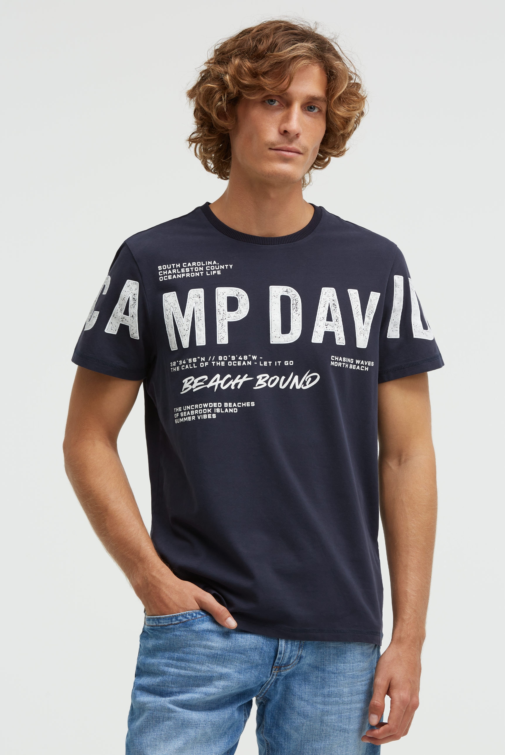 CAMP DAVID Rundhalsshirt mit Baumwolle günstig online kaufen