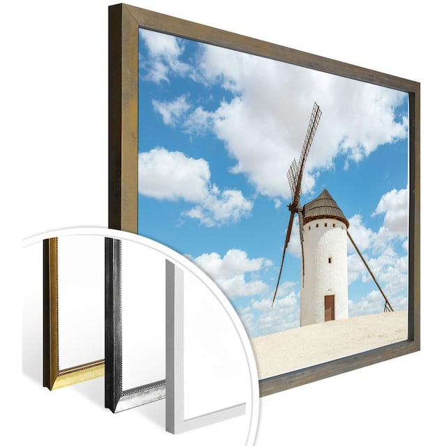 St.), Poster »Windmühlen Spanien«, Don Gebäude, | Wandposter Quijote (1 BAUR bestellen Bild, Wall-Art Poster, Wandbild,