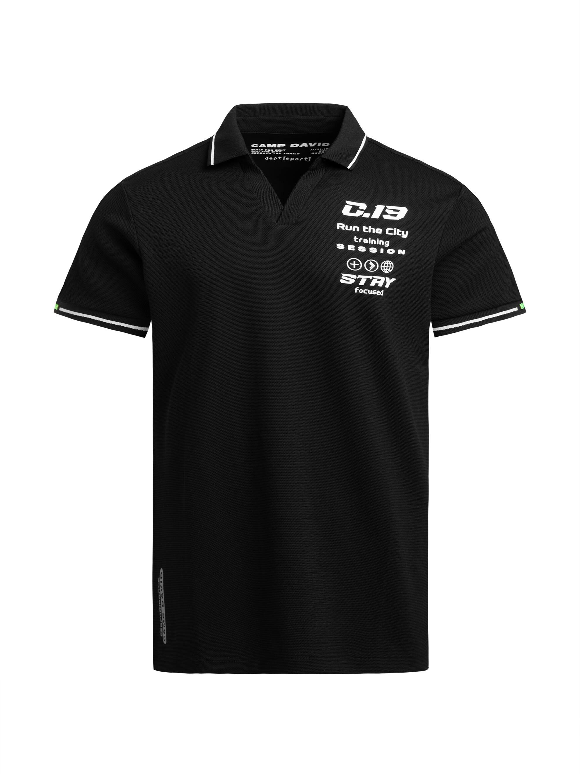 CAMP DAVID Poloshirt mit Print