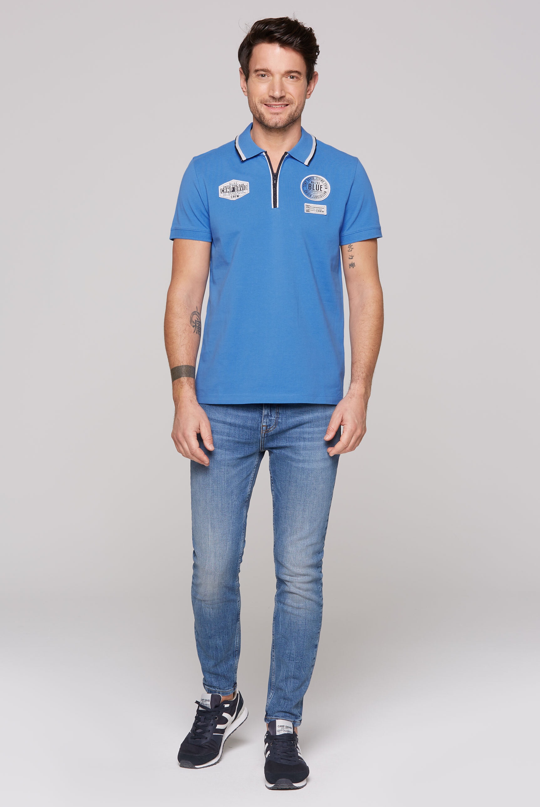 CAMP DAVID Poloshirt, aus Baumwolle