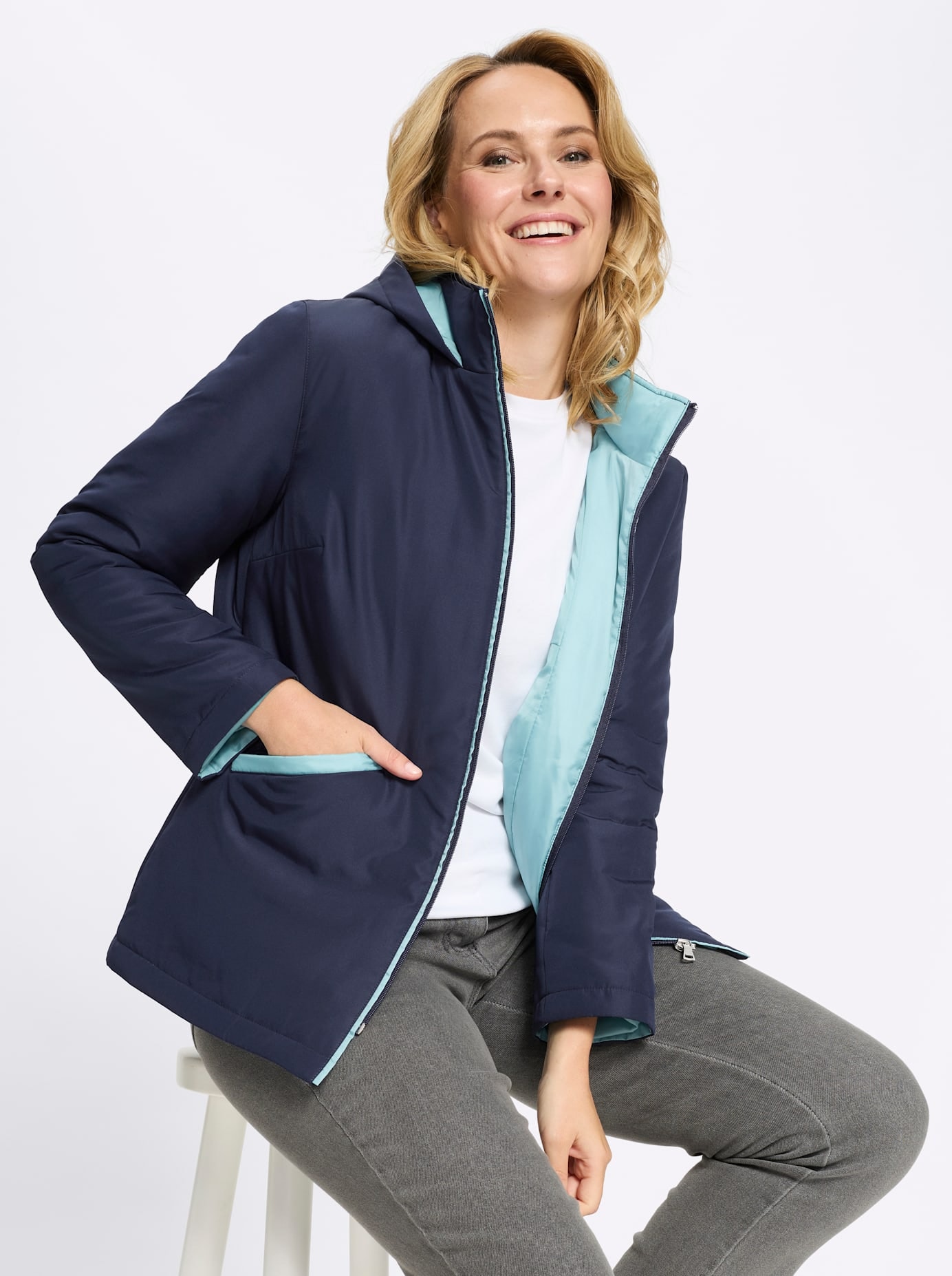 Classic Basics Langjacke mit Kapuze