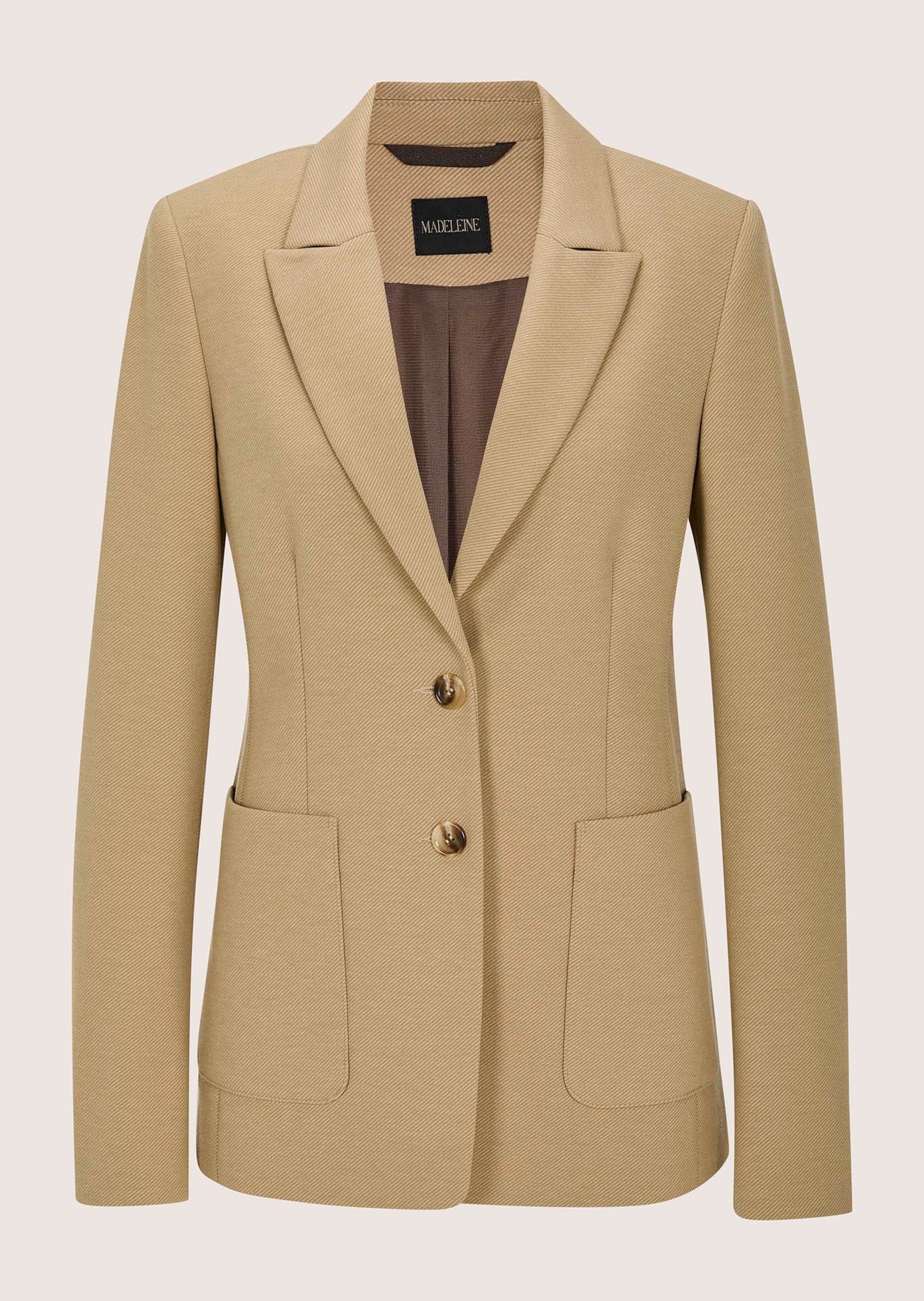 MADELEINE Jackenblazer "Blazer Jerseyblazer mit Reverskragen" Formgebende Abnäher