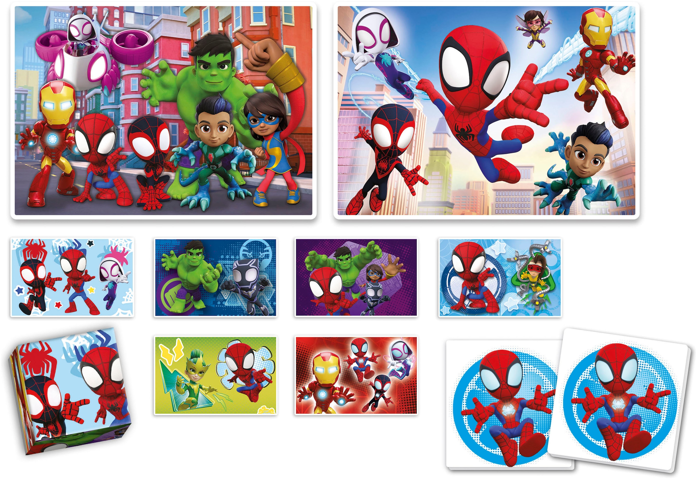 Clementoni® Puzzle »Edukit, 4n1, Spidey und seine Freunde«, Made in Europe