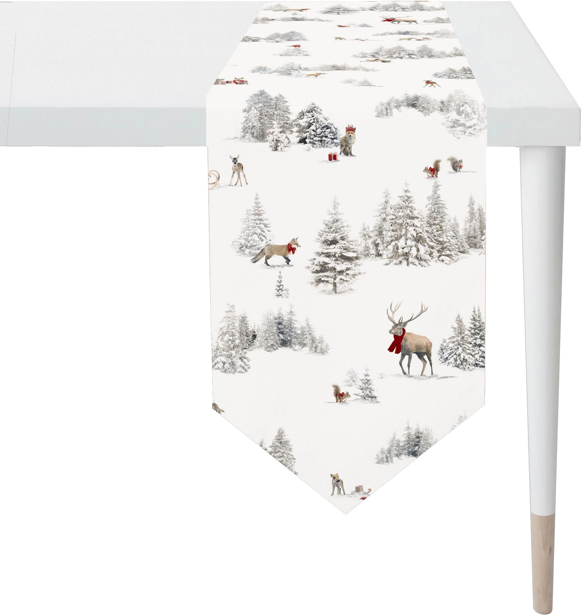 Tischband »6201 WINTERWELT, Weihnachtsdeko, Weihnachten«, (1 St.), Digitaldruck