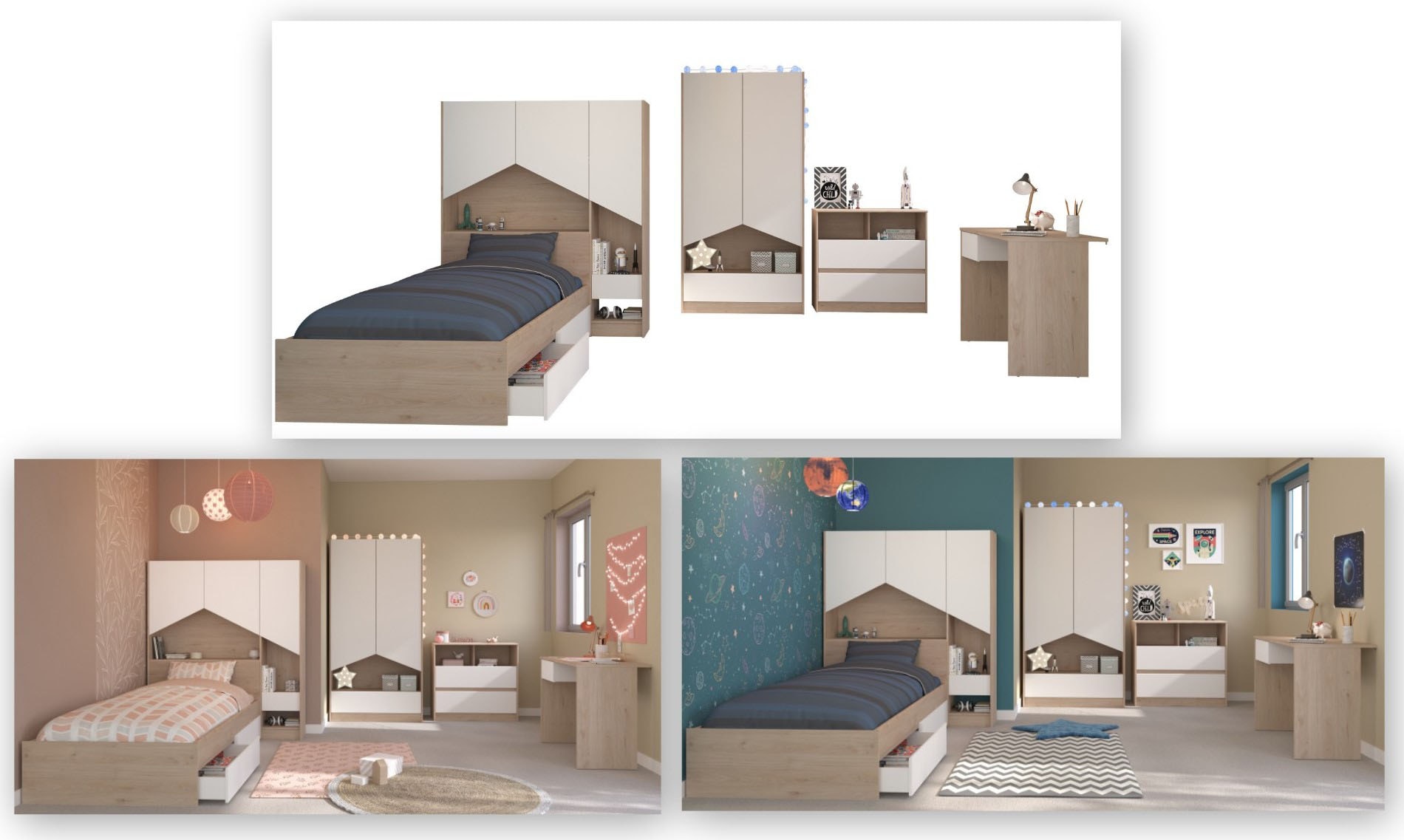 Parisot Jugendzimmer-Set Set, 6 Stk. tlg. günstig online kaufen