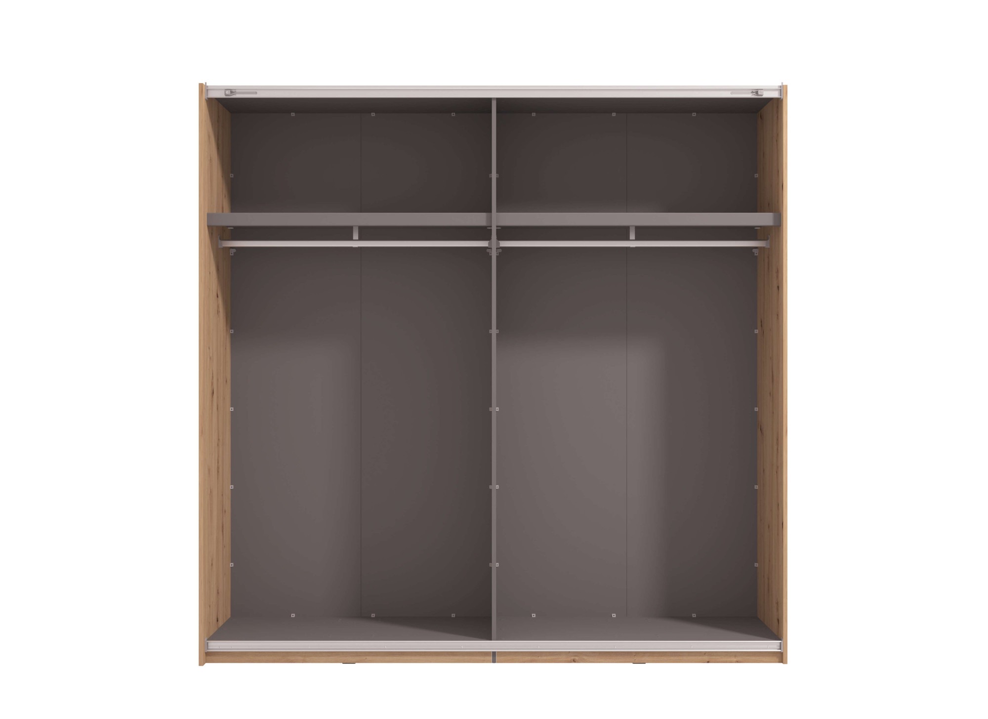 INOSIGN Schwebetürenschrank »Ascalon, mit Spiegel und Lamellen 3D, FSC-zertifiziert, Made in Europe« 220x61x217,5cm, 3 verschiedene Innenaussattungen-individuell wählbar