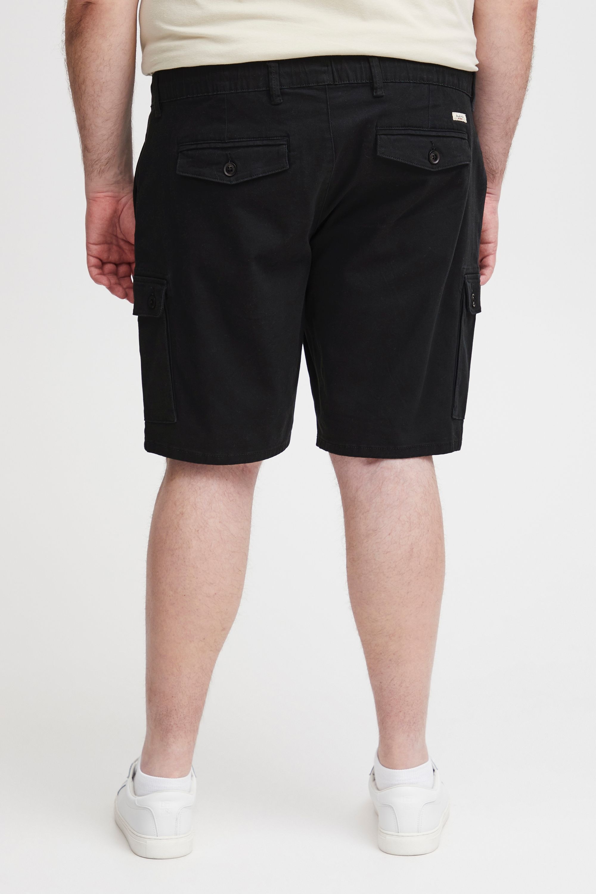 Cargoshorts BLEND "BHSiello Big & Tall", Herren, Gr. 3XL, US-Größen, schwarz, Web, 98% Baumwolle, 2% Elasthan, unifarben, regular fit kurz, Hosen, Stilvolle Cargo Shorts mit Taschen in großen Größen 6