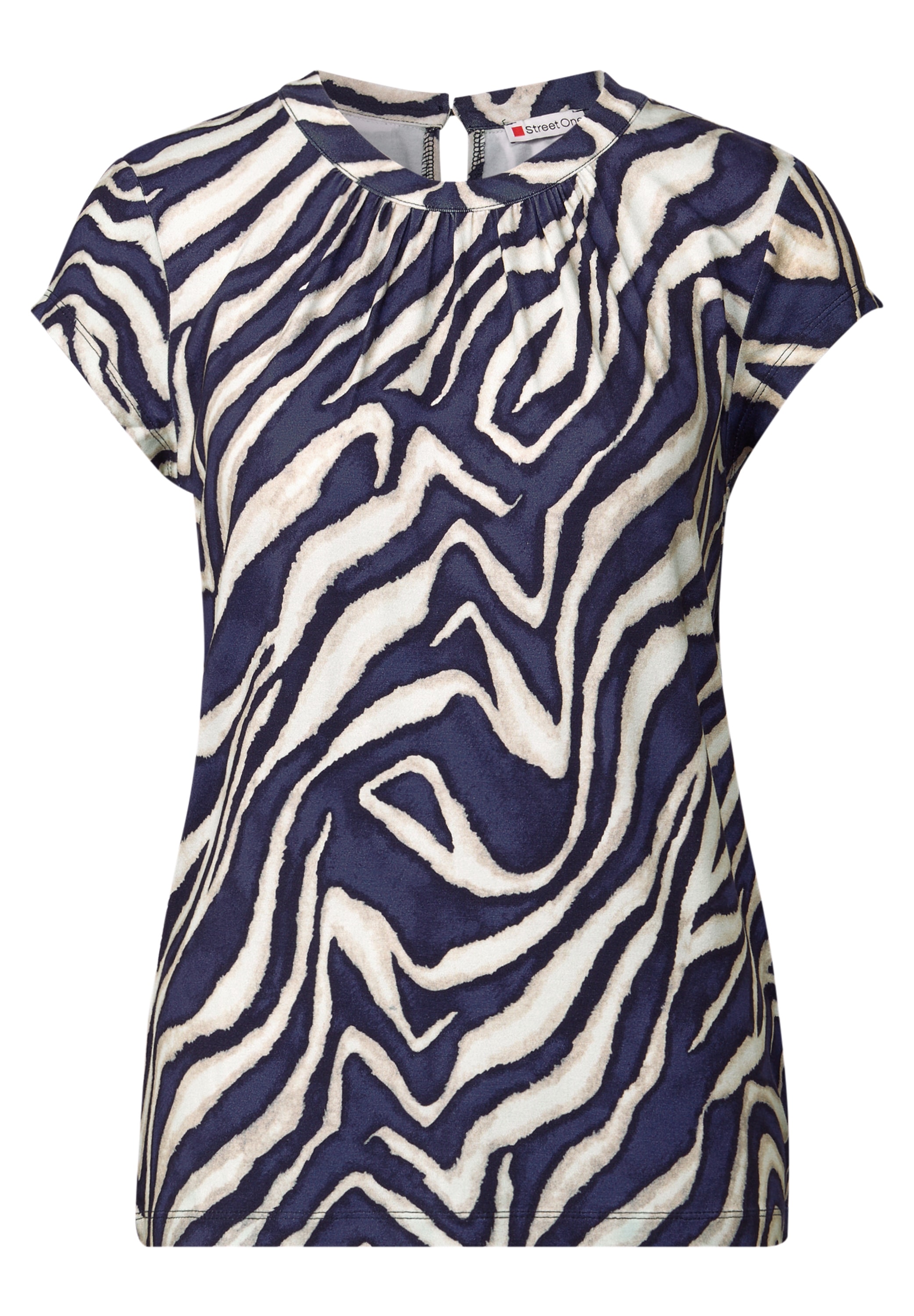 STREET ONE Print-Shirt, aus softem Materialmix