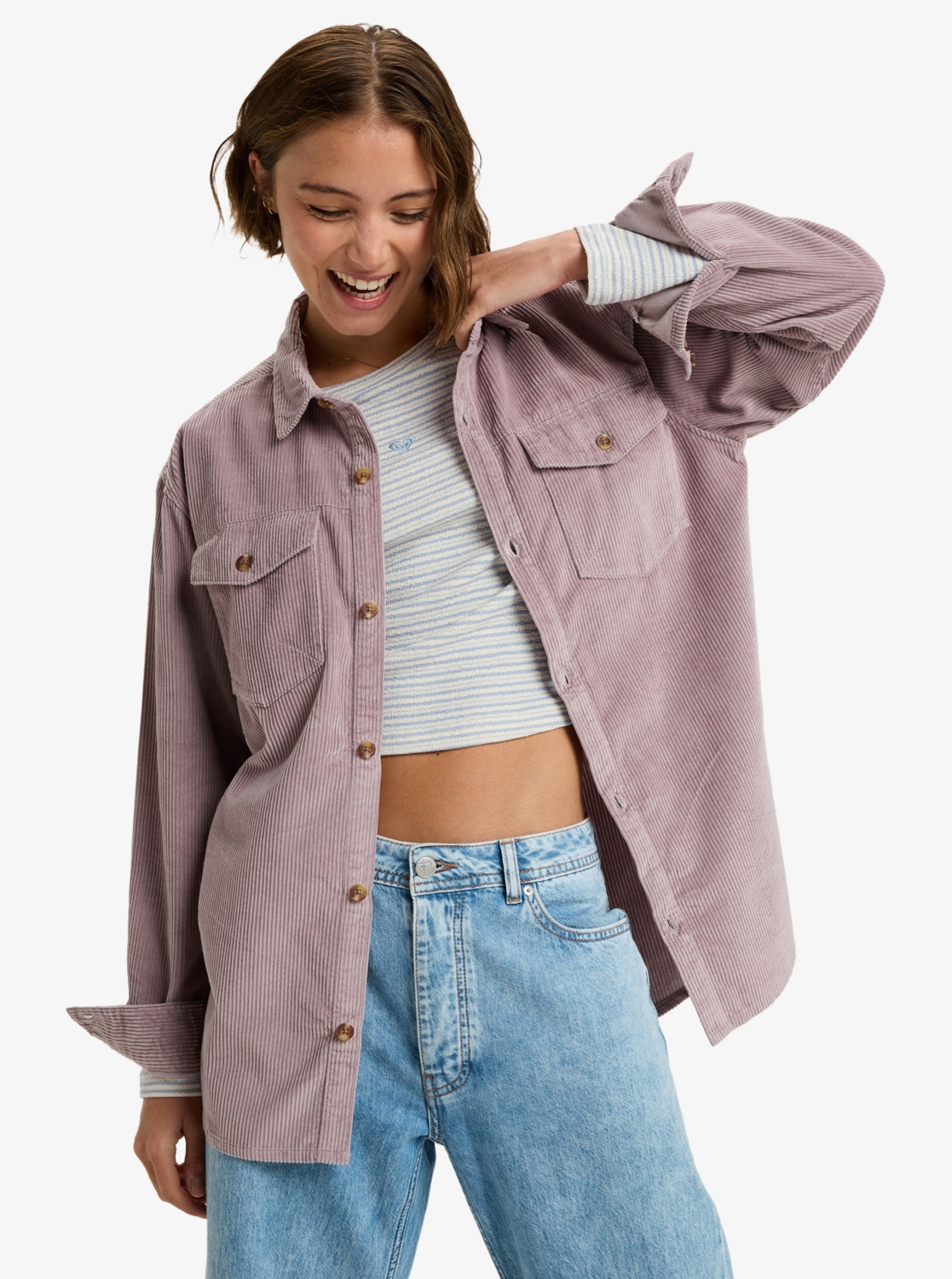 Roxy Langarmhemd "LET IT GO CORD", (1 tlg.) günstig online kaufen