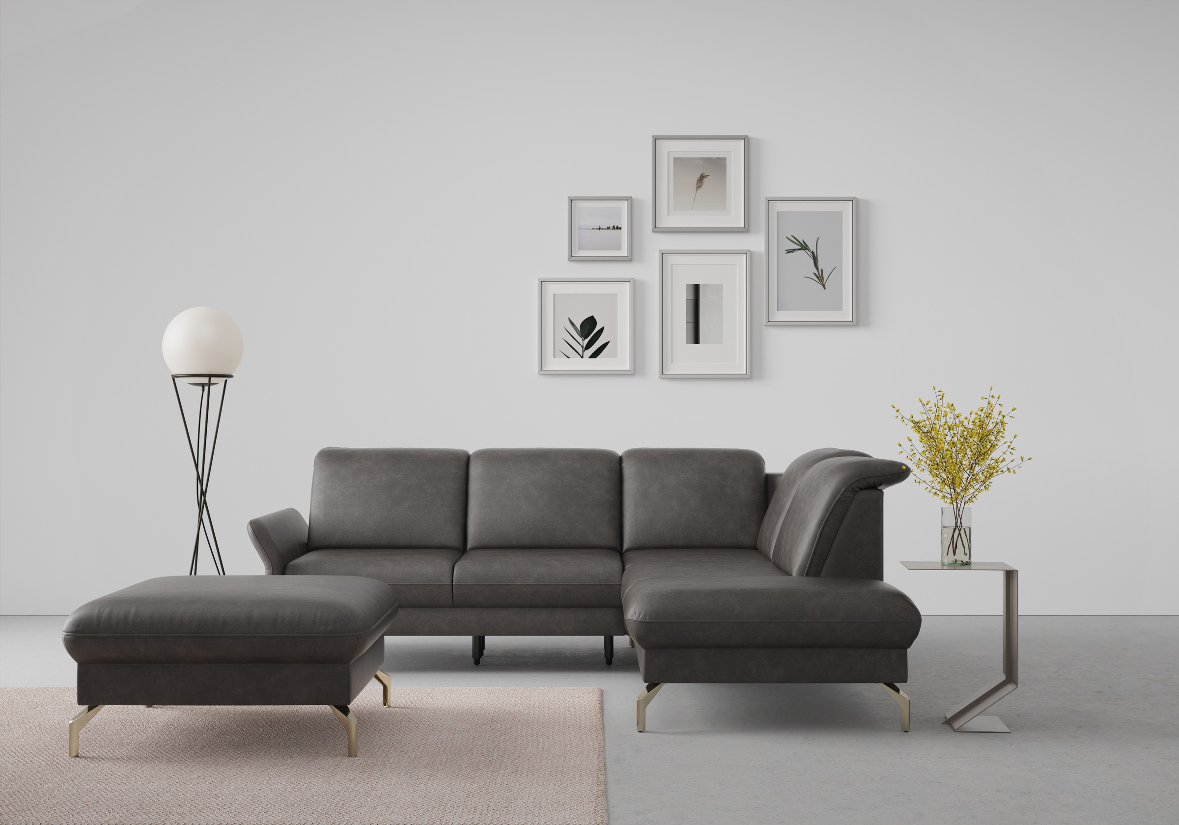 SIT & MORE Fashion L-Form Corner Sofa Grey 4
