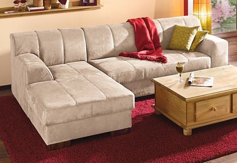 Home affaire Ecksofa "Falk klare Linien, elegant und zeitlos, L-Form", mit günstig online kaufen