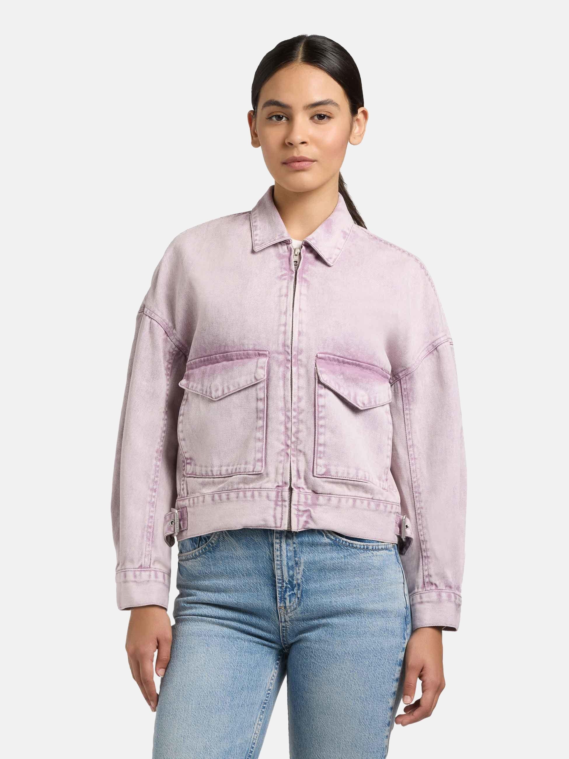 khujo Hemdjacke "Nelina" 1 Stk. tlg. ohne Kapuze Oversize Jeansjacke