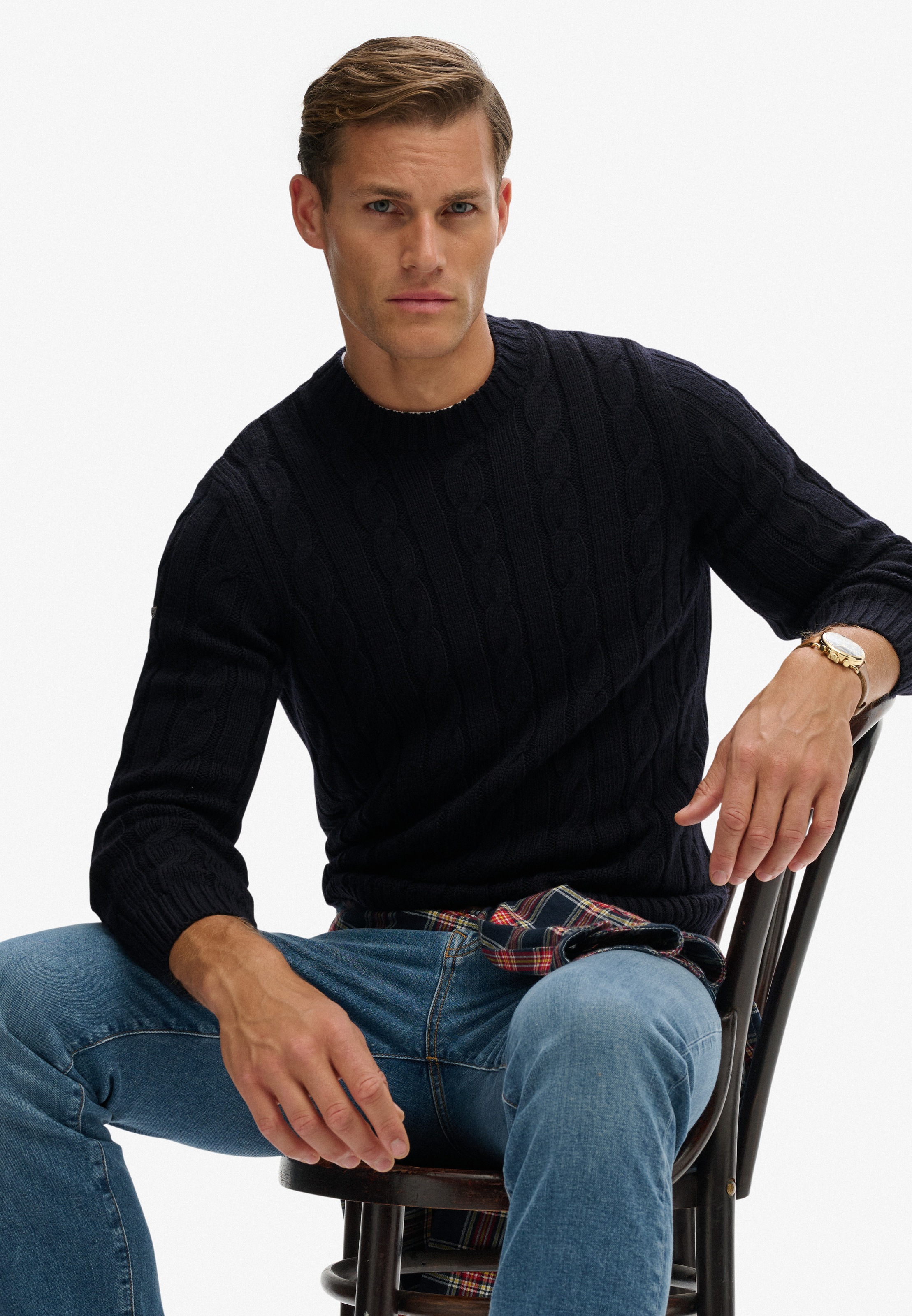 Superdry Strickpullover "JACOB CABLE JUMPER" günstig online kaufen