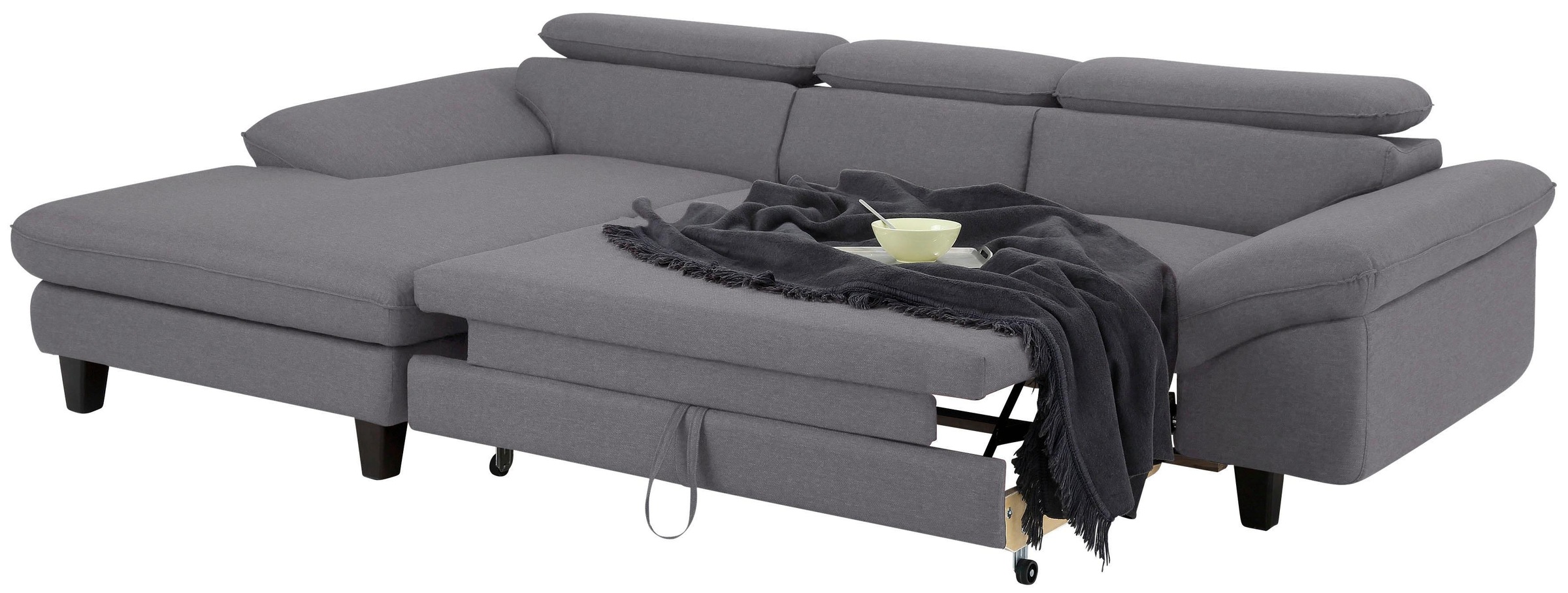 Home affaire Ecksofa »Pilot L-Form«, mit Kopfteilverstellung, wahlweise mit Bettfunktion & Bettkasten