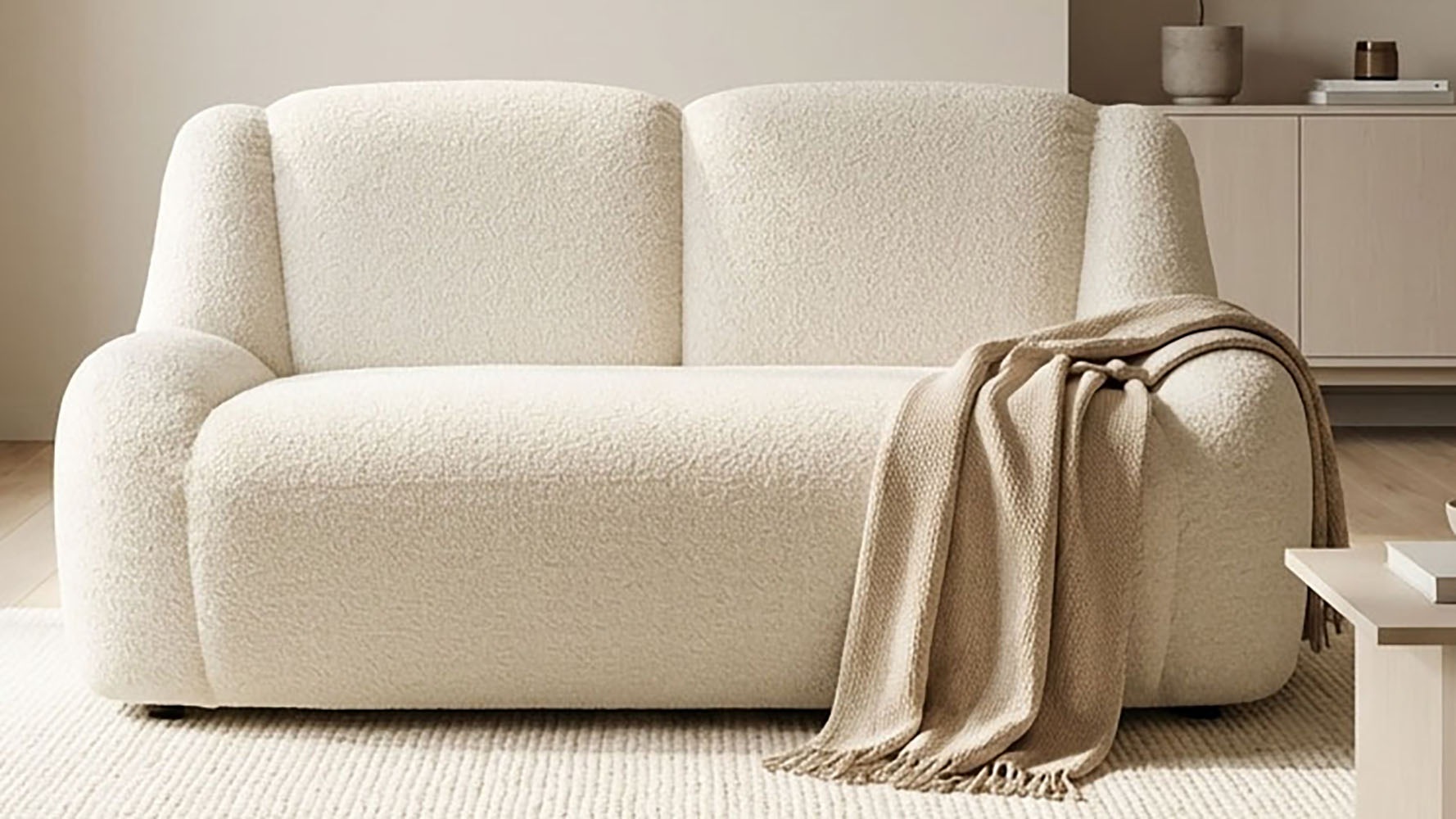 DOMO collection Polstergarnitur »Ryos, 2-Sitzer und 2,5-Sitzer, organische Form« Set, 2 tlg. skulpturale Opik, cozy chic