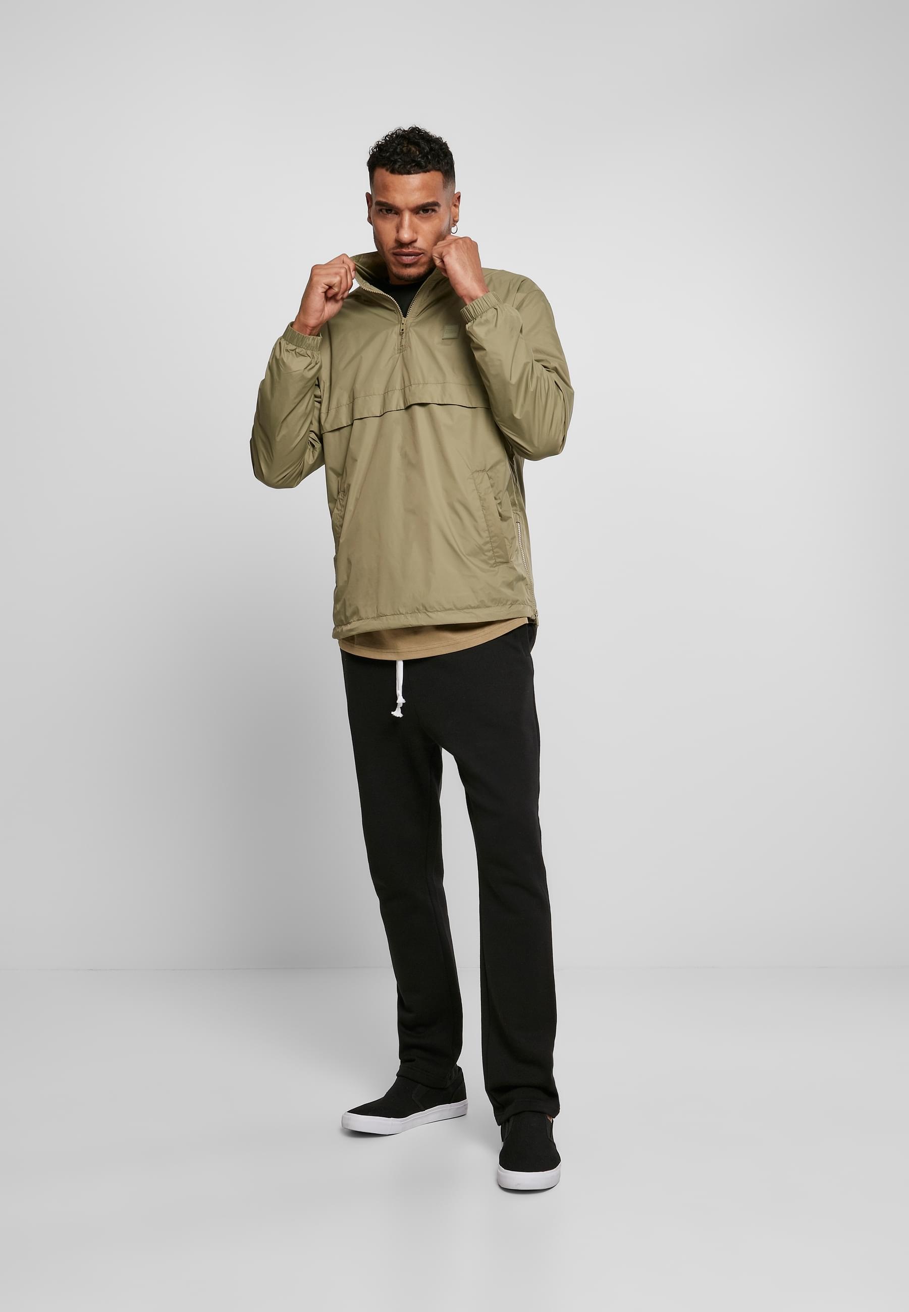 URBAN CLASSICS Allwetterjacke »Urban Classics Herren Stand Up Collar Pull Over Jacket«, (1 St.), ohne Kapuze