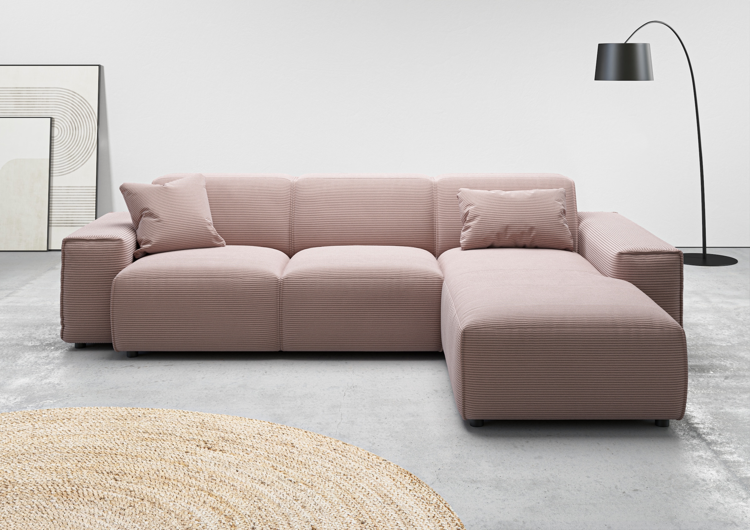 Home affaire Ecksofa "Glimminge L-Form auch in Breitcord, Feincord + Easy c günstig online kaufen