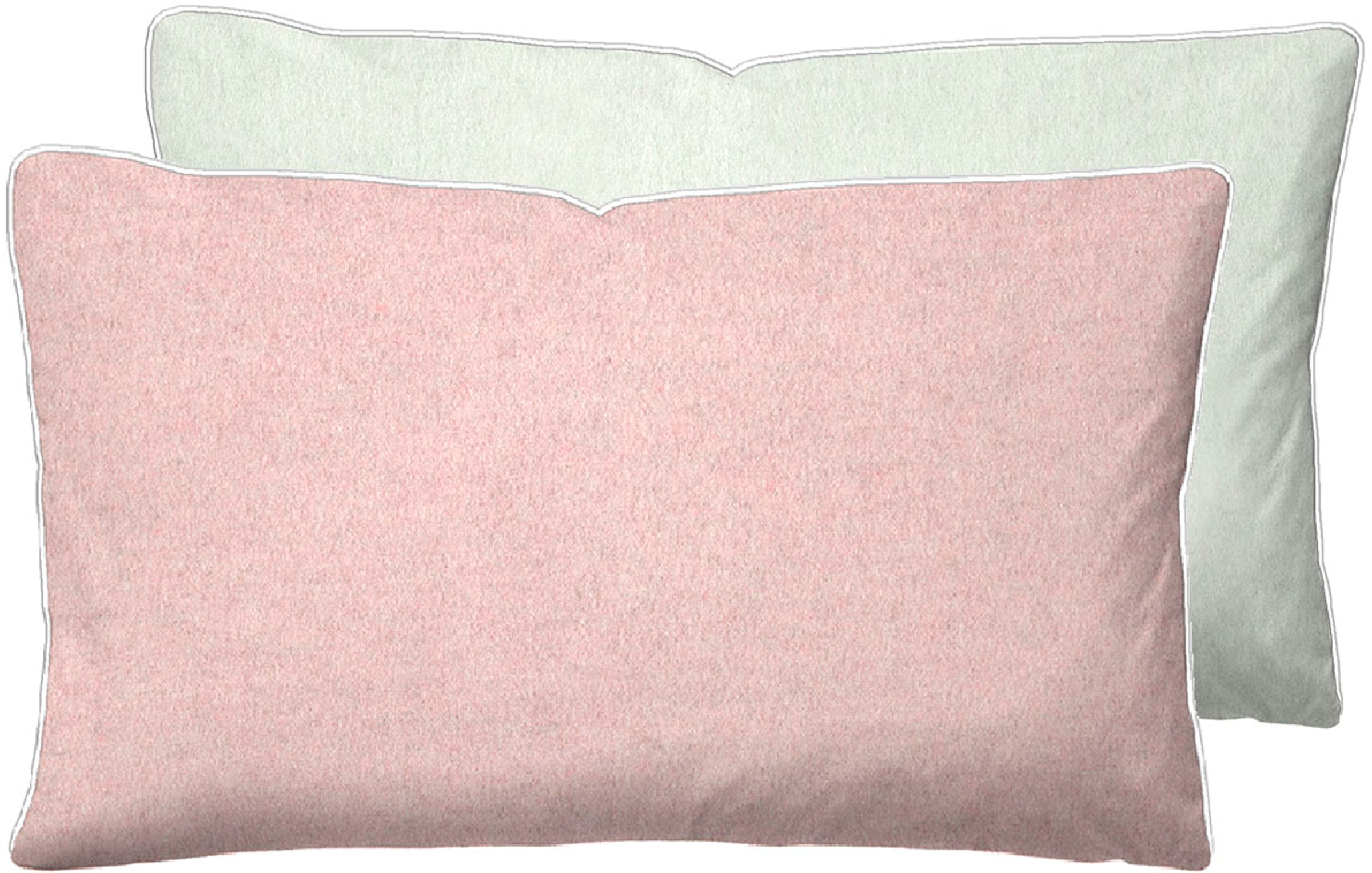 Biberna Kissenbezug "Hermal Flanell mit Reißverschluss, Melange-Optik, Wend günstig online kaufen