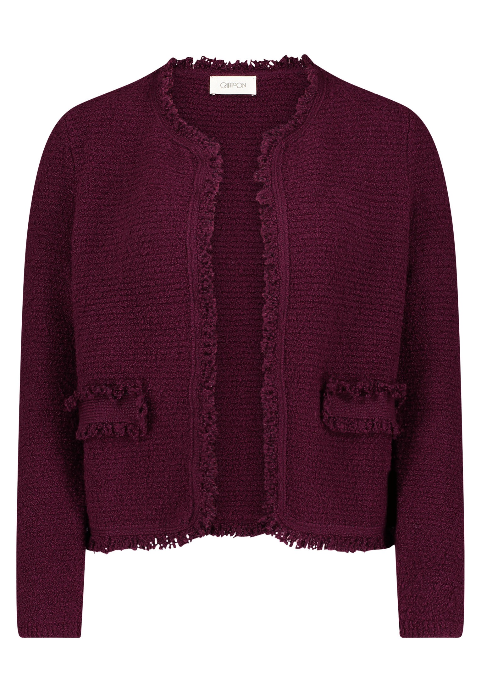 Cartoon Strickjacke "Cartoon Damen Strick-Cardigan mit Fransen", Fransen günstig online kaufen