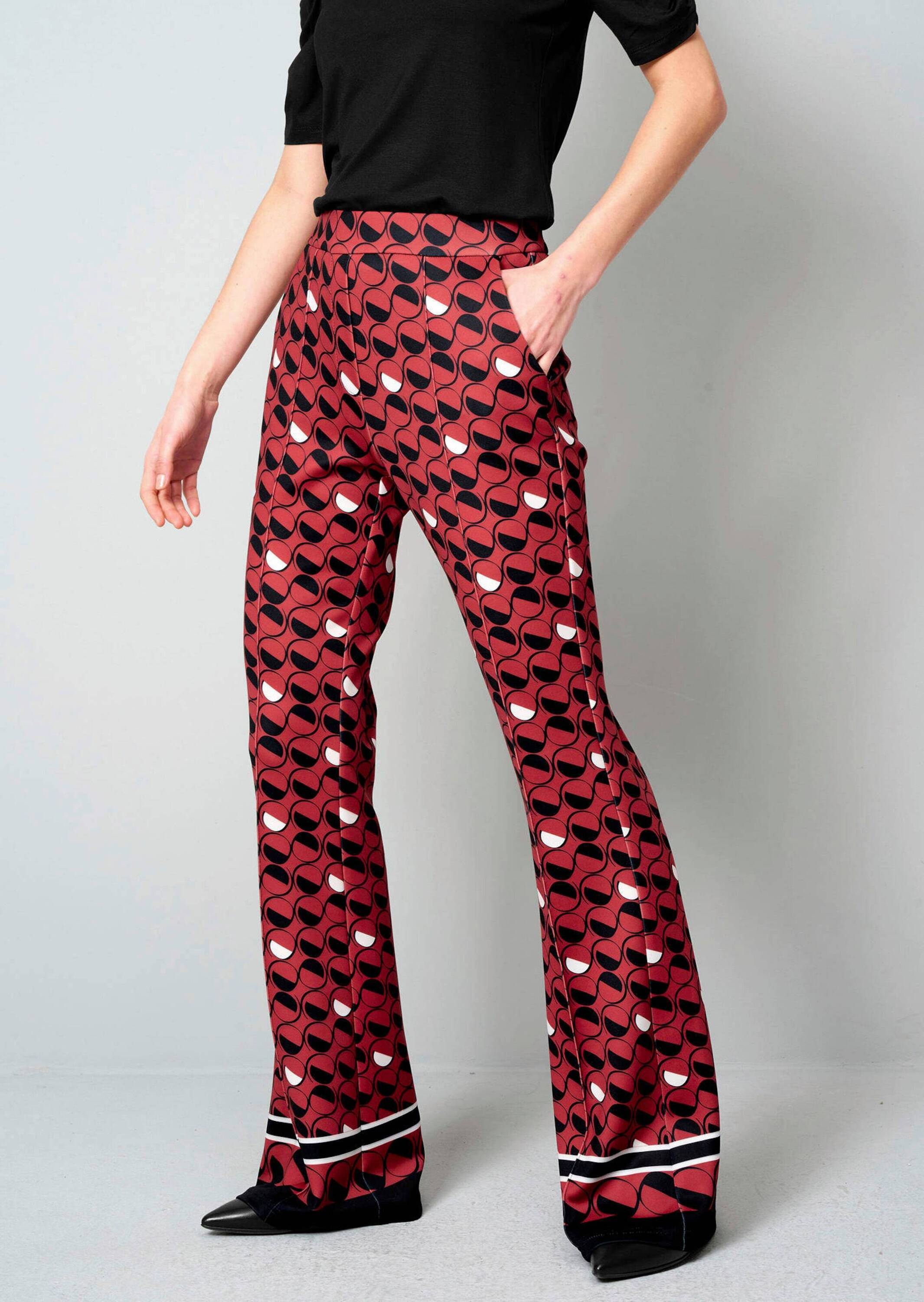 Thumbnail - Alba Moda Stoffhose "Druckhose Druckhose mit Bordüre"