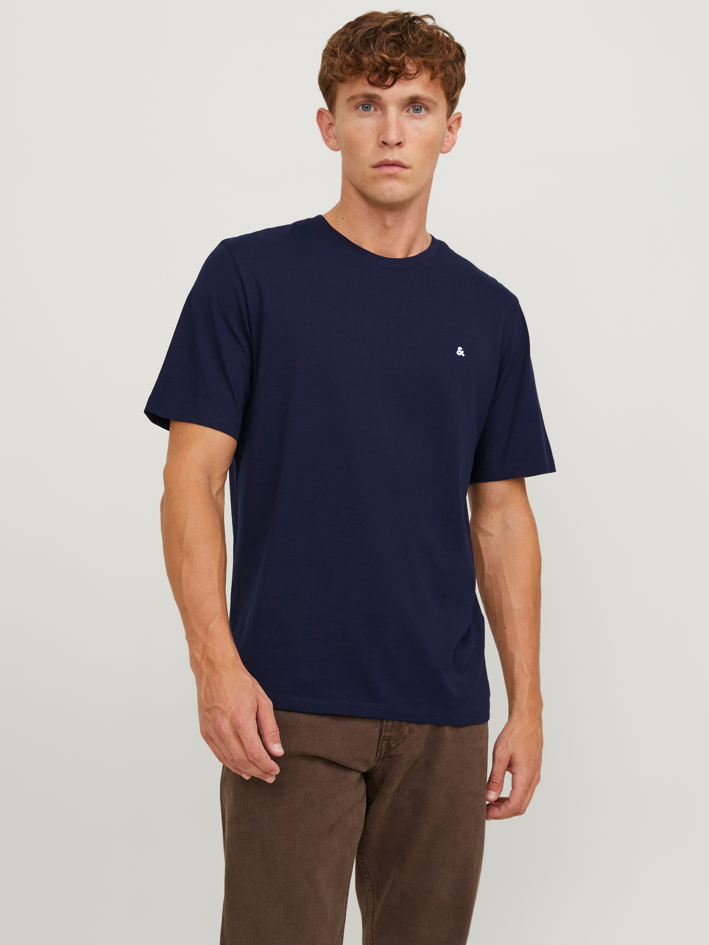 Jack & Jones Rundhalsshirt "JJEPAULOS TEE SS CREW NECK NOOS" Baumwollmischu günstig online kaufen