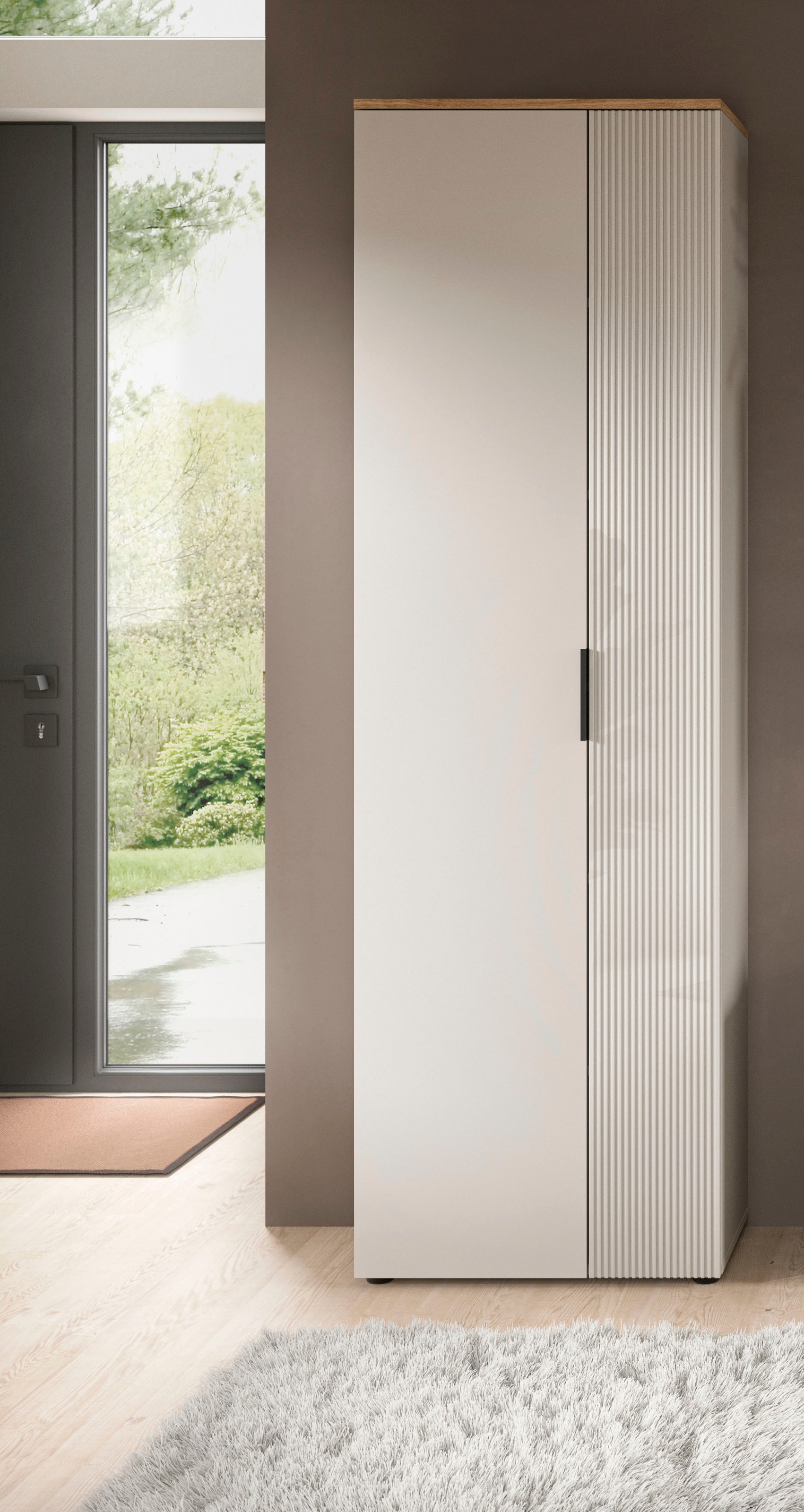 Home affaire Garderobenschrank "EDIL, Höhe 190cm, 2 Türen, 5 Böden, 6 Fäche günstig online kaufen