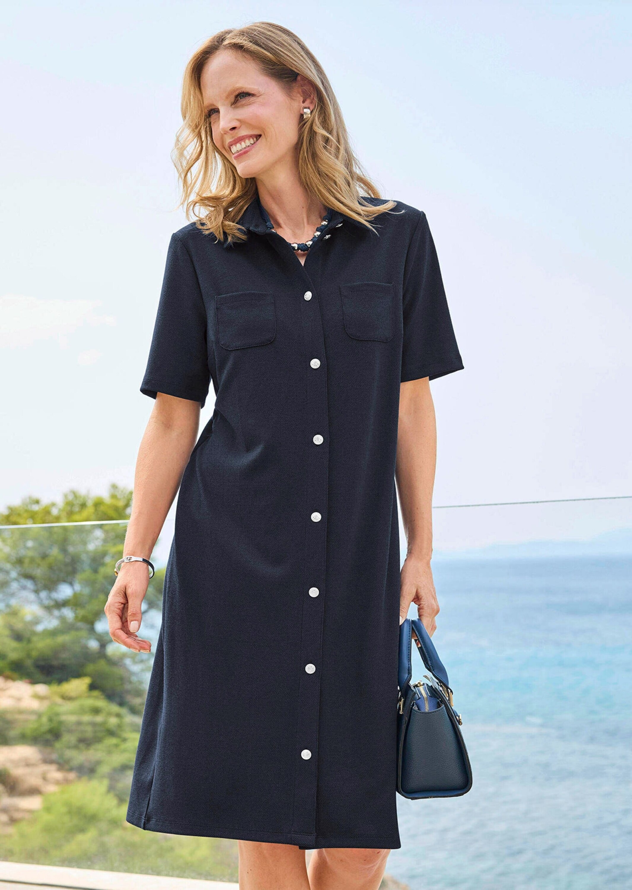 Goldner Polo Dress Blue 3