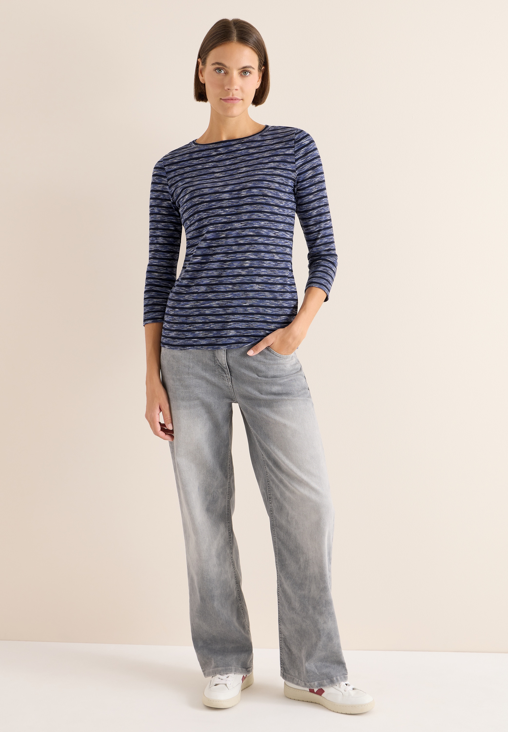 Cecil 3/4-Arm-Shirt, aus Baumwolle mit Stretchante