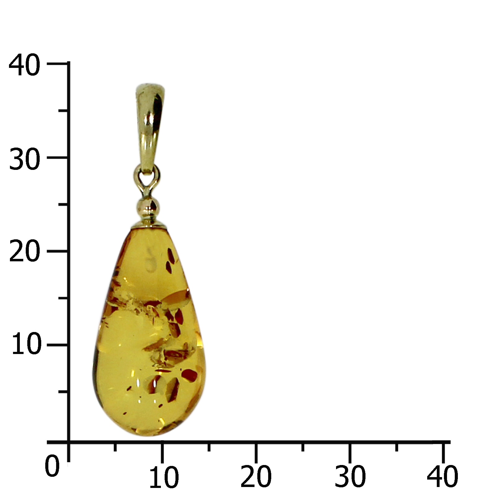 OSTSEE-SCHMUCK Kettenanhänger »Ostsee-Schmuck Anhänger Klassisch 22 mm - Gold 333/000«, (1 tlg.)