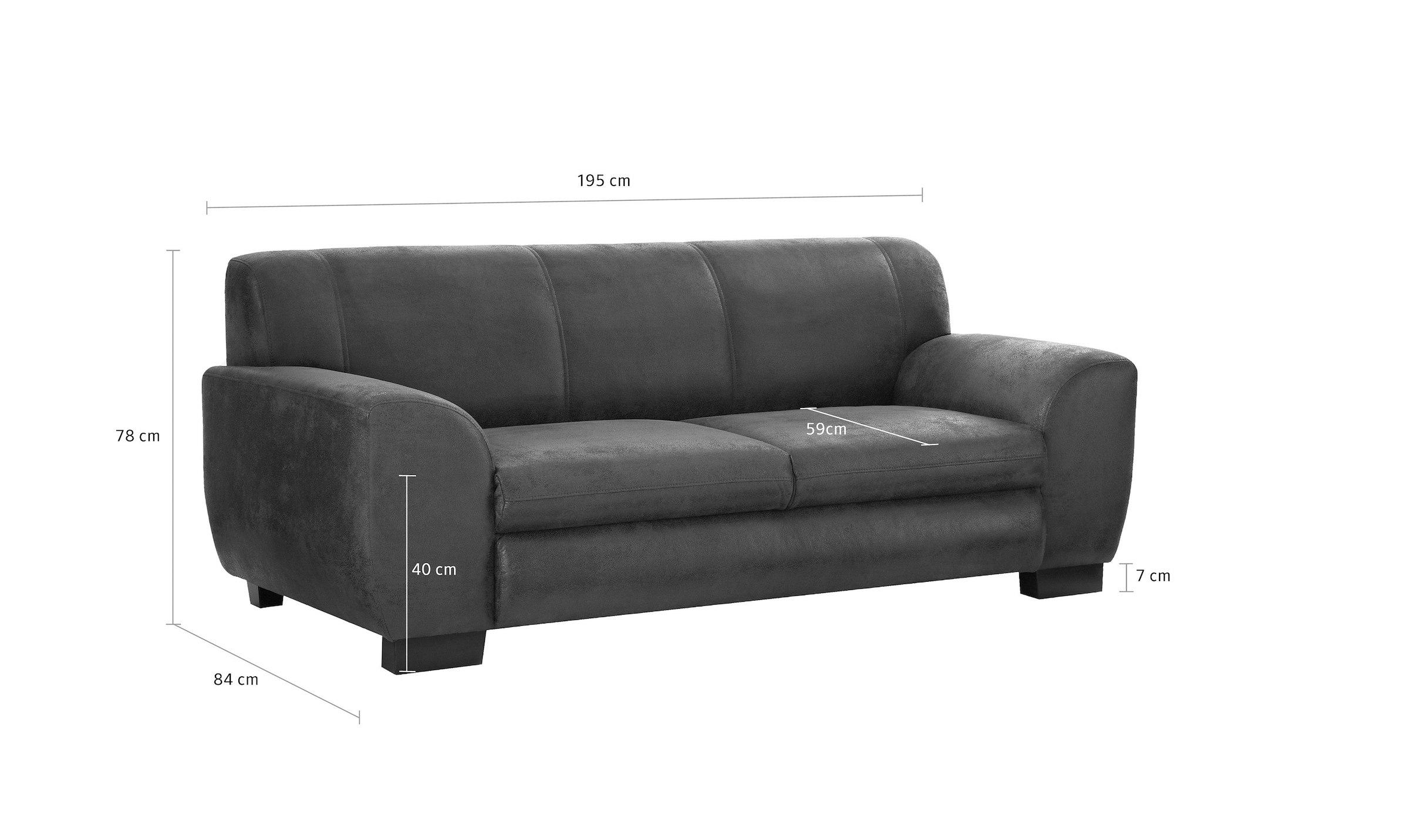 Home affaire Sofa »Nika«, 2 oder 3- Sitzer in Microfaser MELROSE